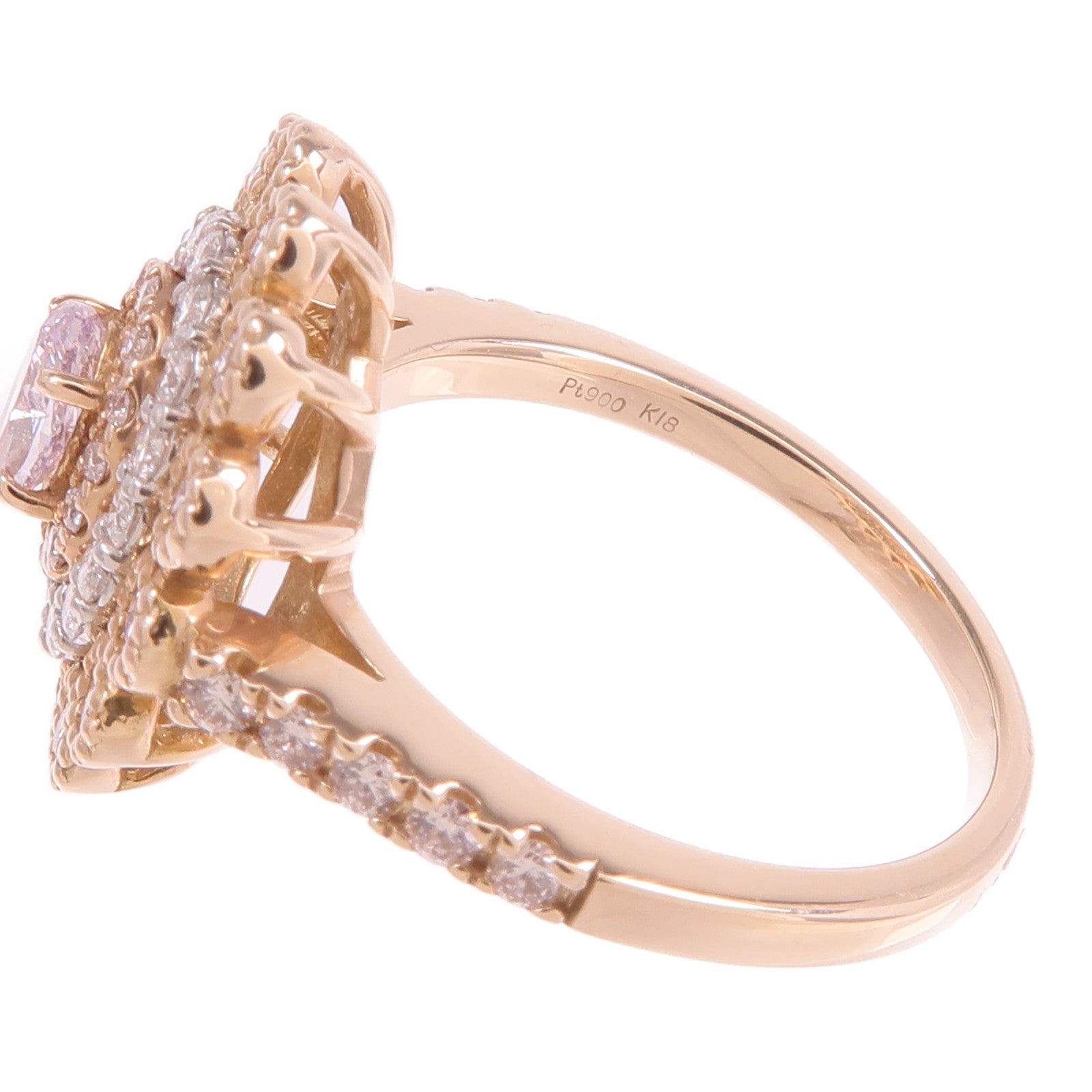 JEWELRY 18K玫瑰金/PT900鉑金Diamond Ring鑽石戒指