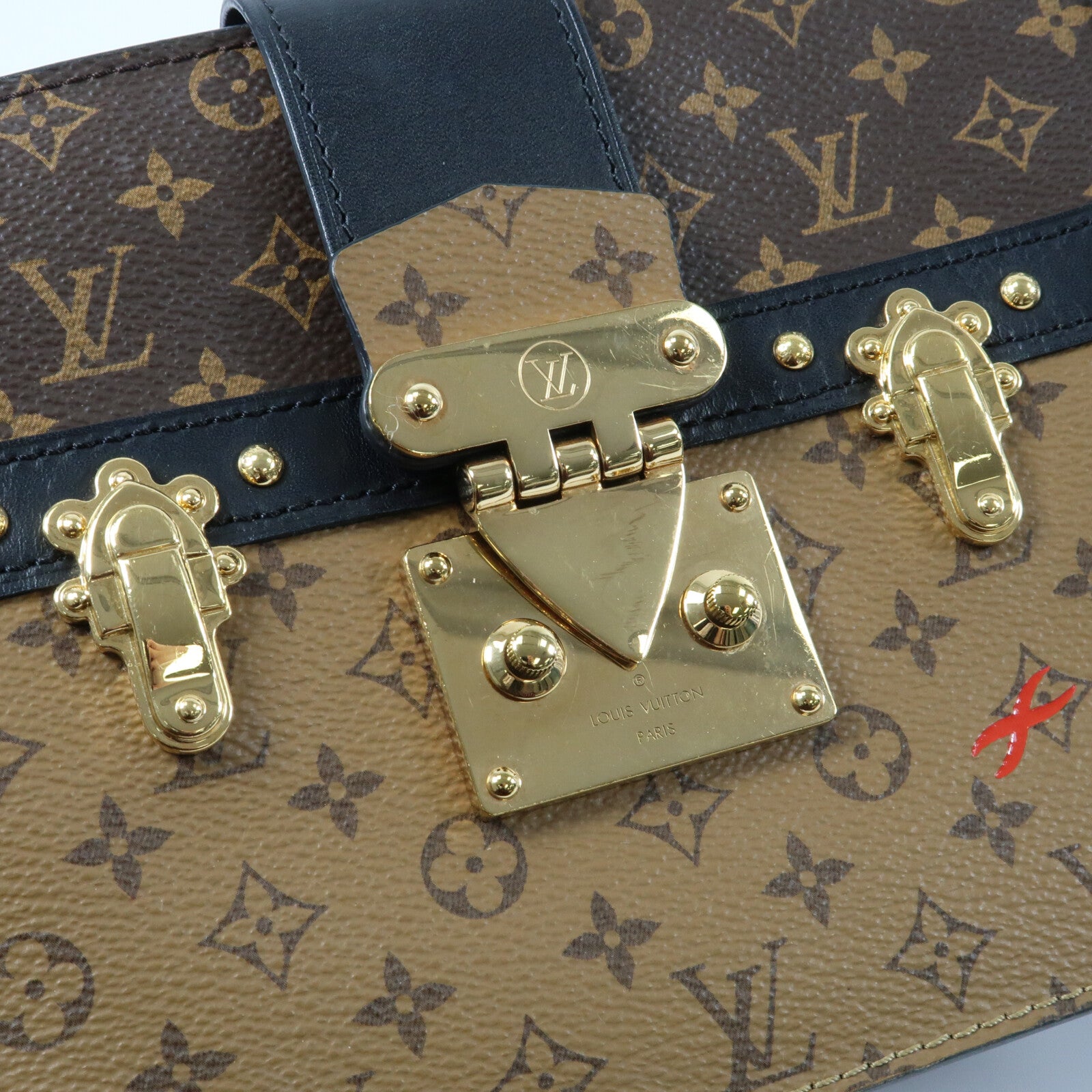 LOUIS VUITTON Monogram Reverse Trunk Clutch肩背袋