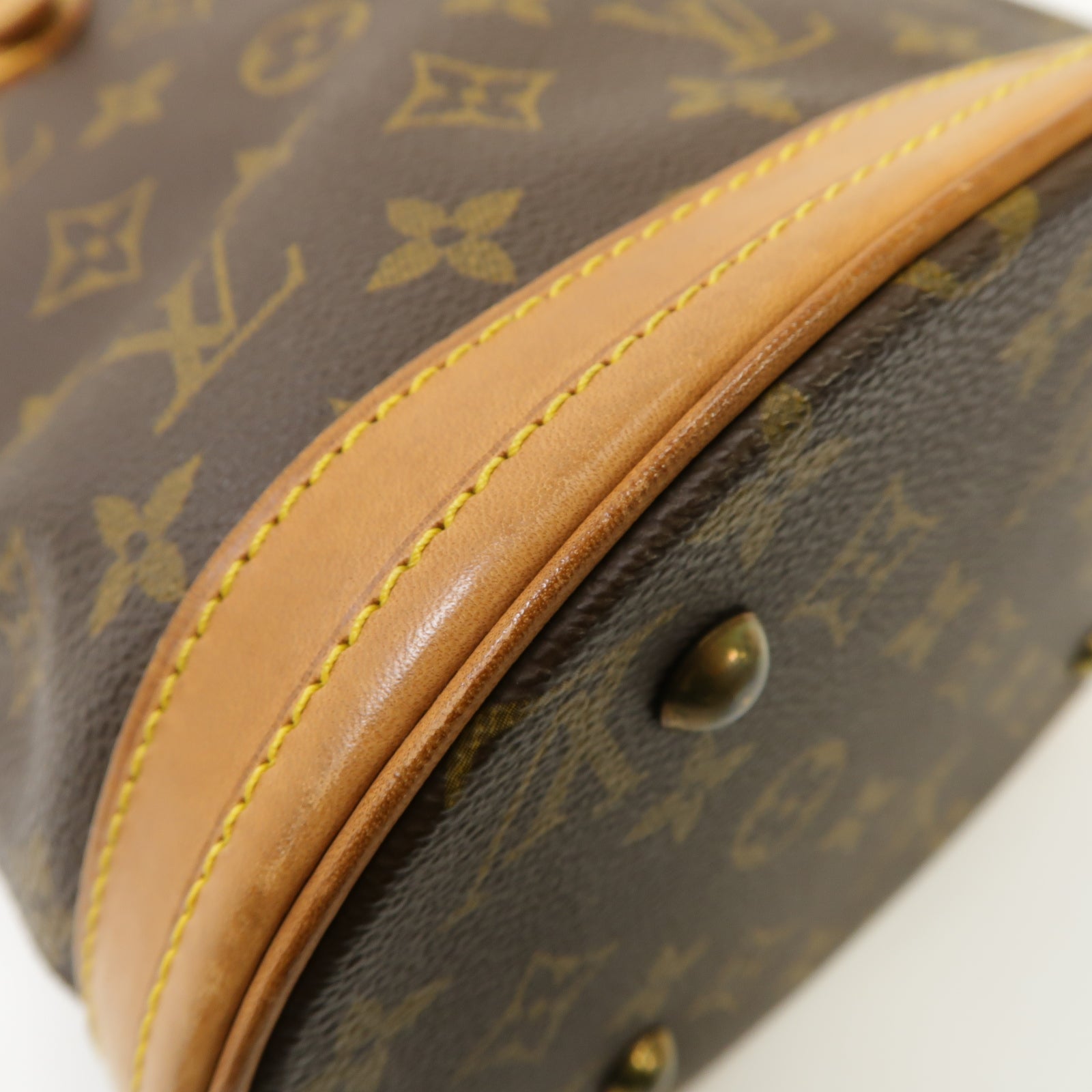 LOUIS VUITTON Monogram Bucket 23金扣Tote Bag啡色
