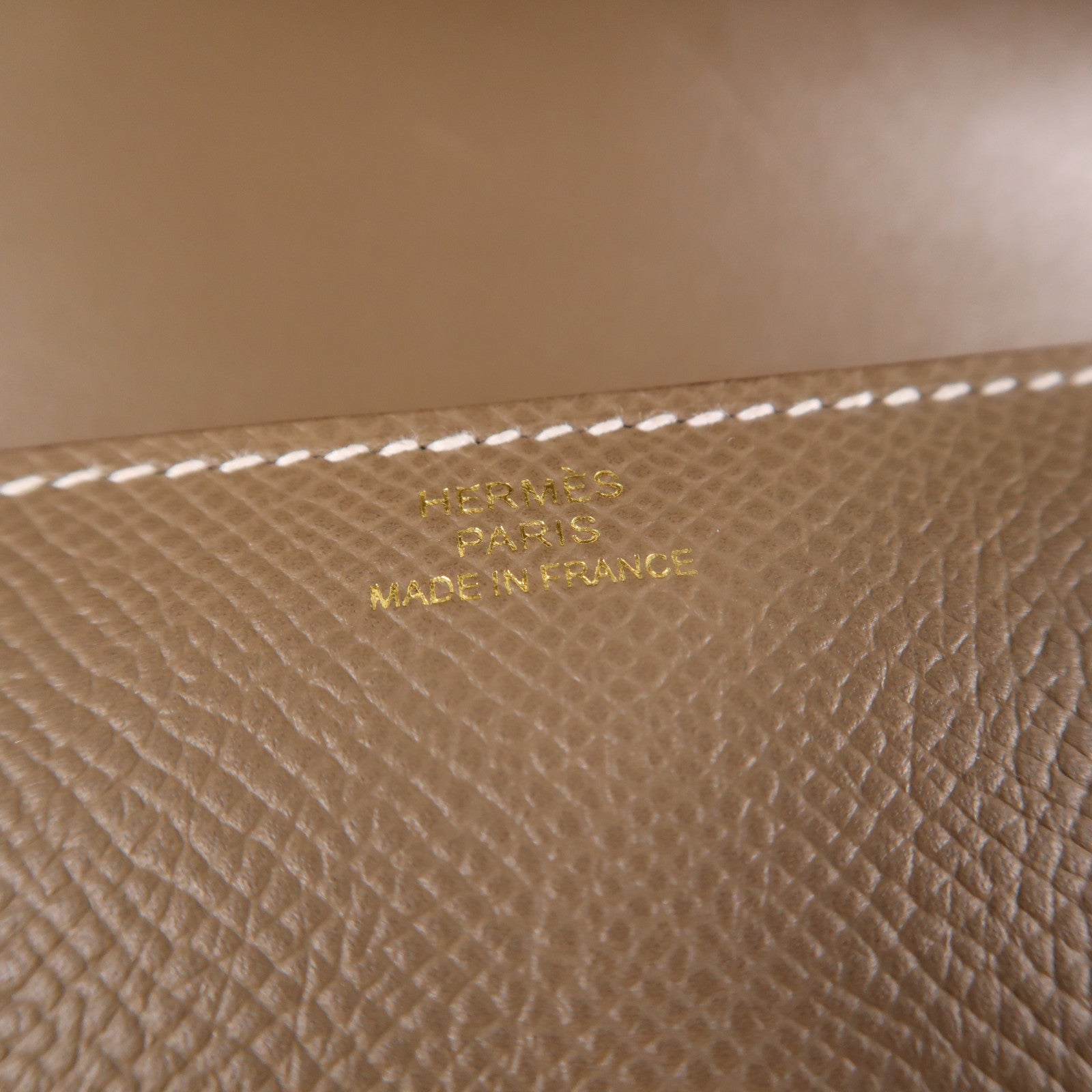 HERMES Epsom皮革Constance Elan肩背袋Etoupe