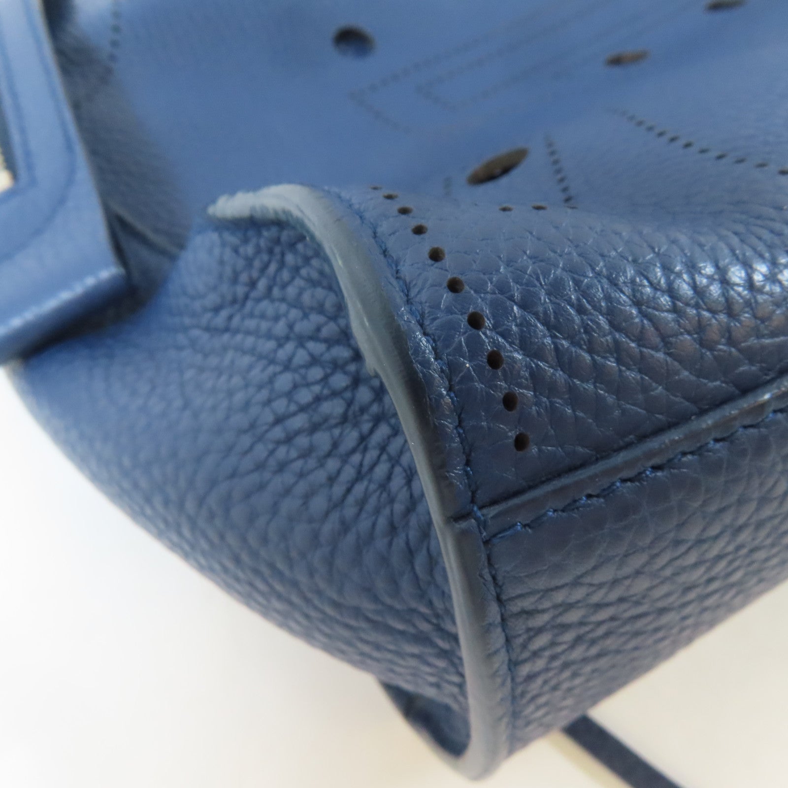 BALENCIAGA 牛皮皮革Blackout City銀扣手挽肩背兩用袋藍色