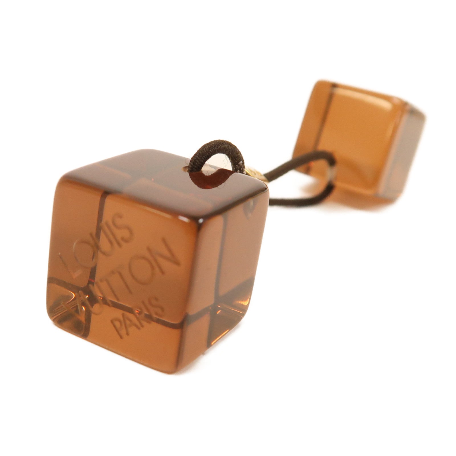LOUIS VUITTON PVC Hair Cube金扣髮圈啡色