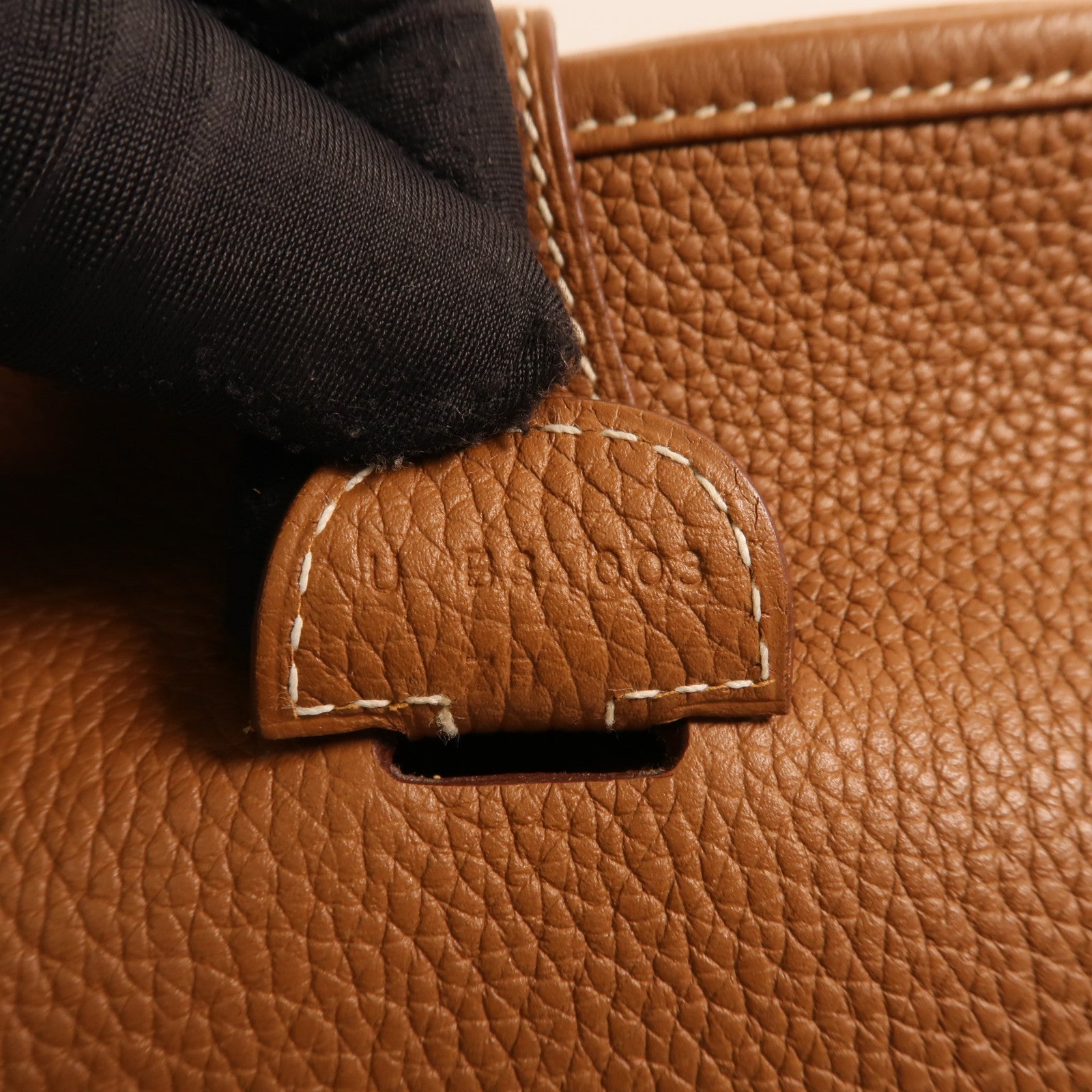 HERMES Clemence皮革Evelyne PM金扣肩背袋