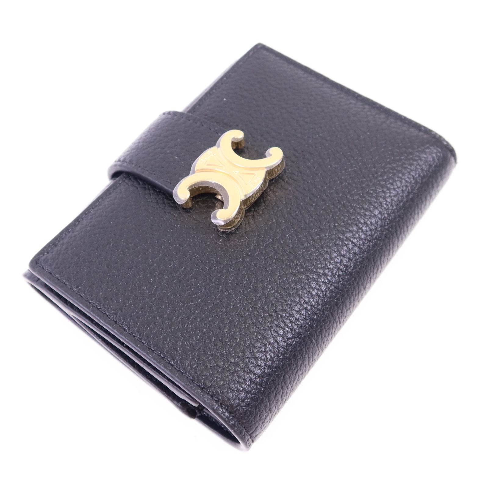 CELINE 牛皮皮革Fine Strap Wallet金扣錢包