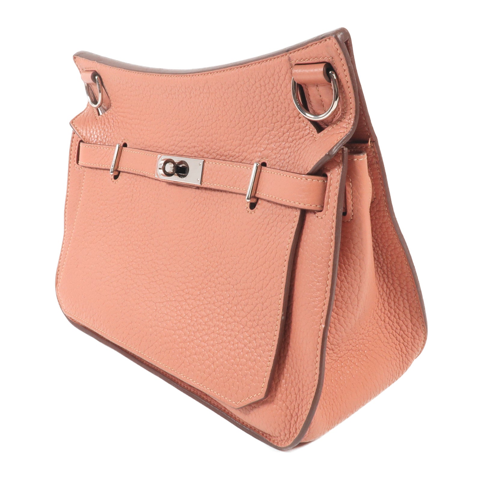 HERMES Clemence皮革Jypsiere 28銀扣肩背袋