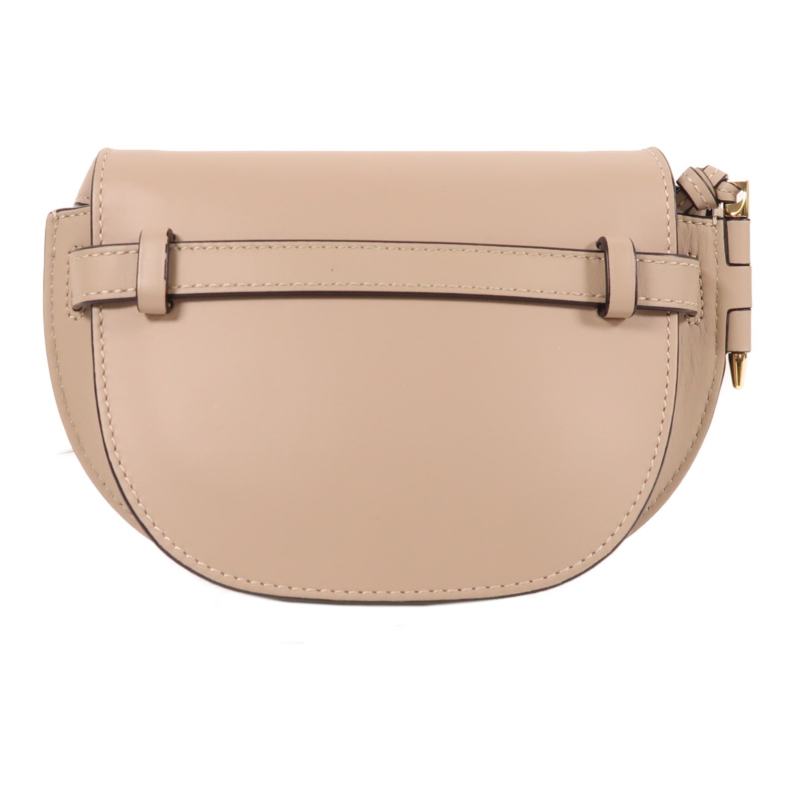 LOEWE 牛皮皮革Mini Gate金扣肩背袋灰色