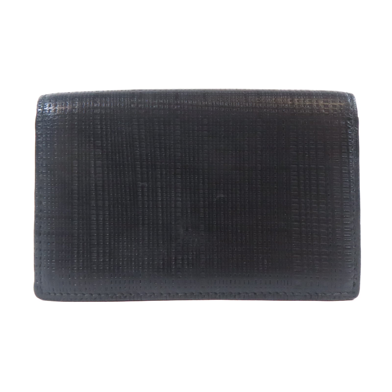 LOEWE 皮革Card Case銀扣卡片套黑色