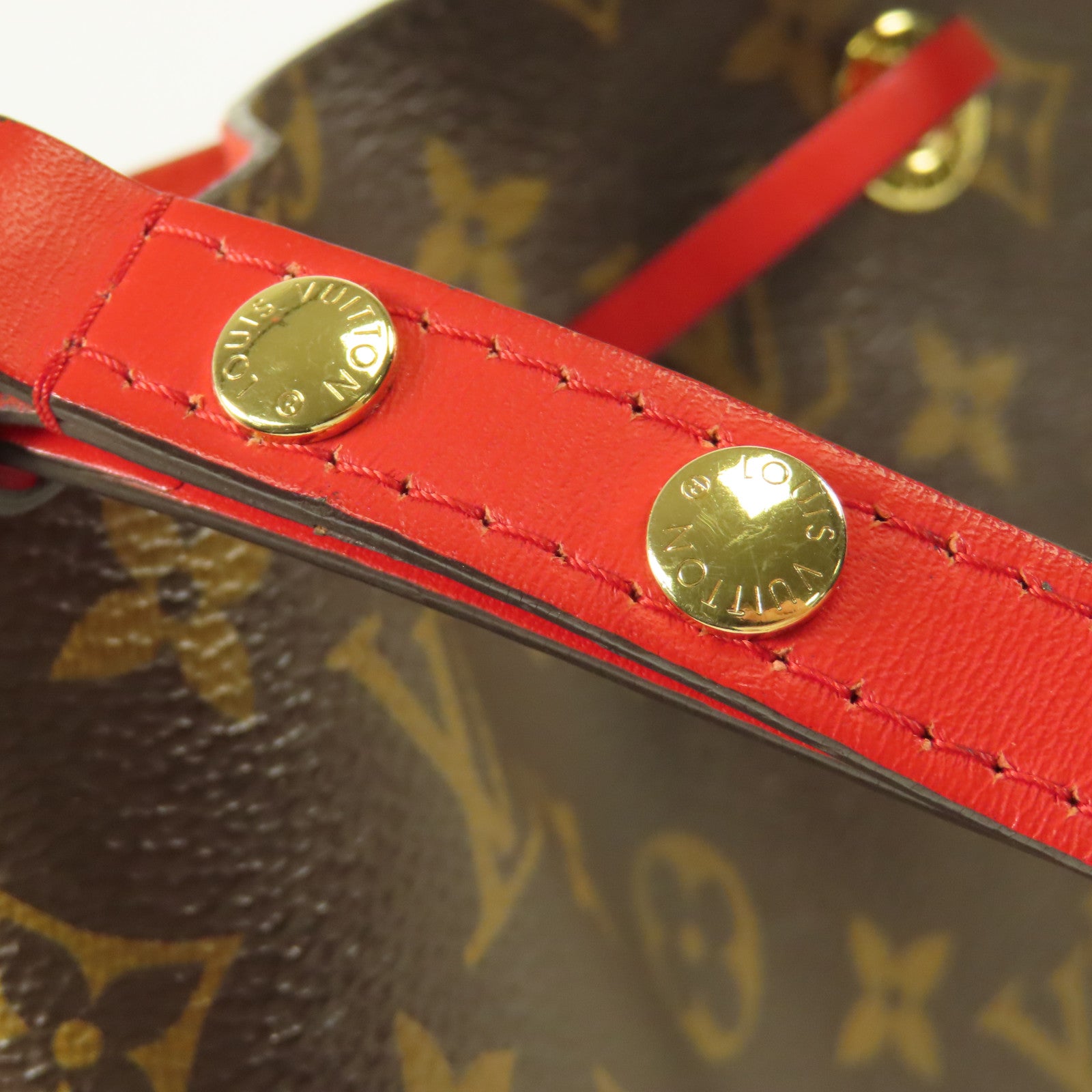LOUIS VUITTON Monogram Neo Noe Bucket Bag金扣肩背袋Coquelicot/紅色