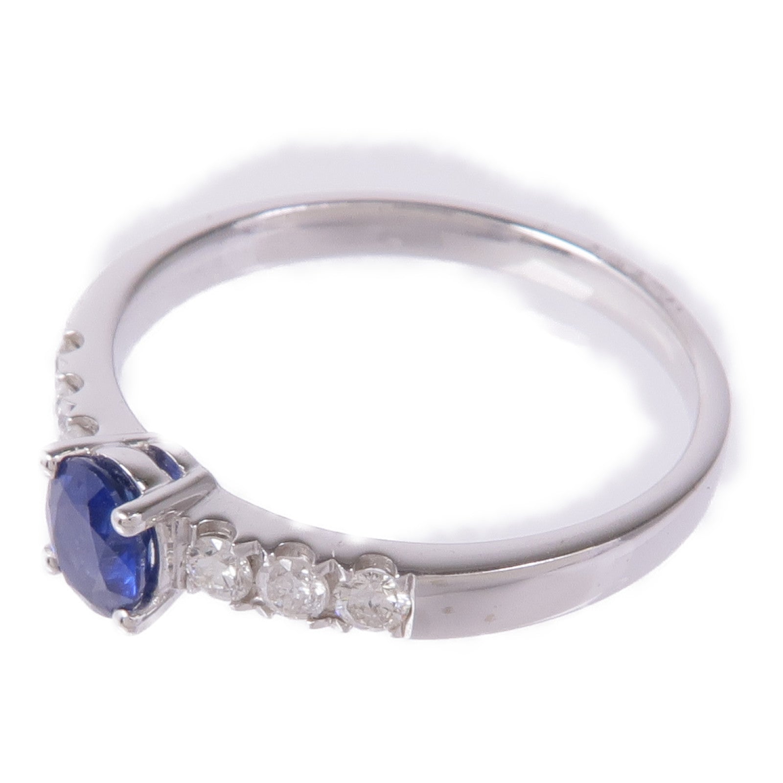 JEWELRY 18K白金Sapphire/Diamond藍寶石/鑽石戒指US#7.25