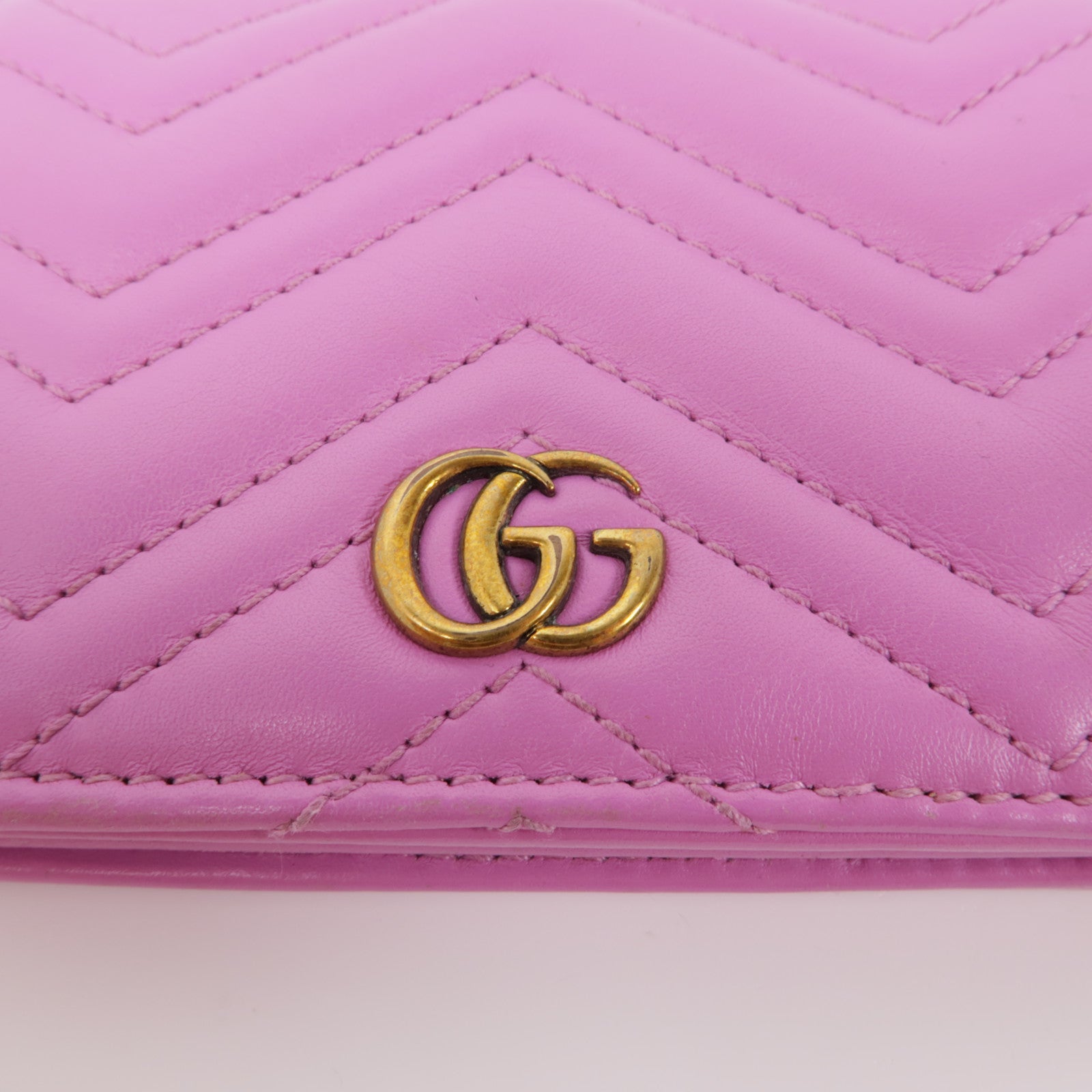 GUCCI 羊皮皮革Wallet金扣錢包