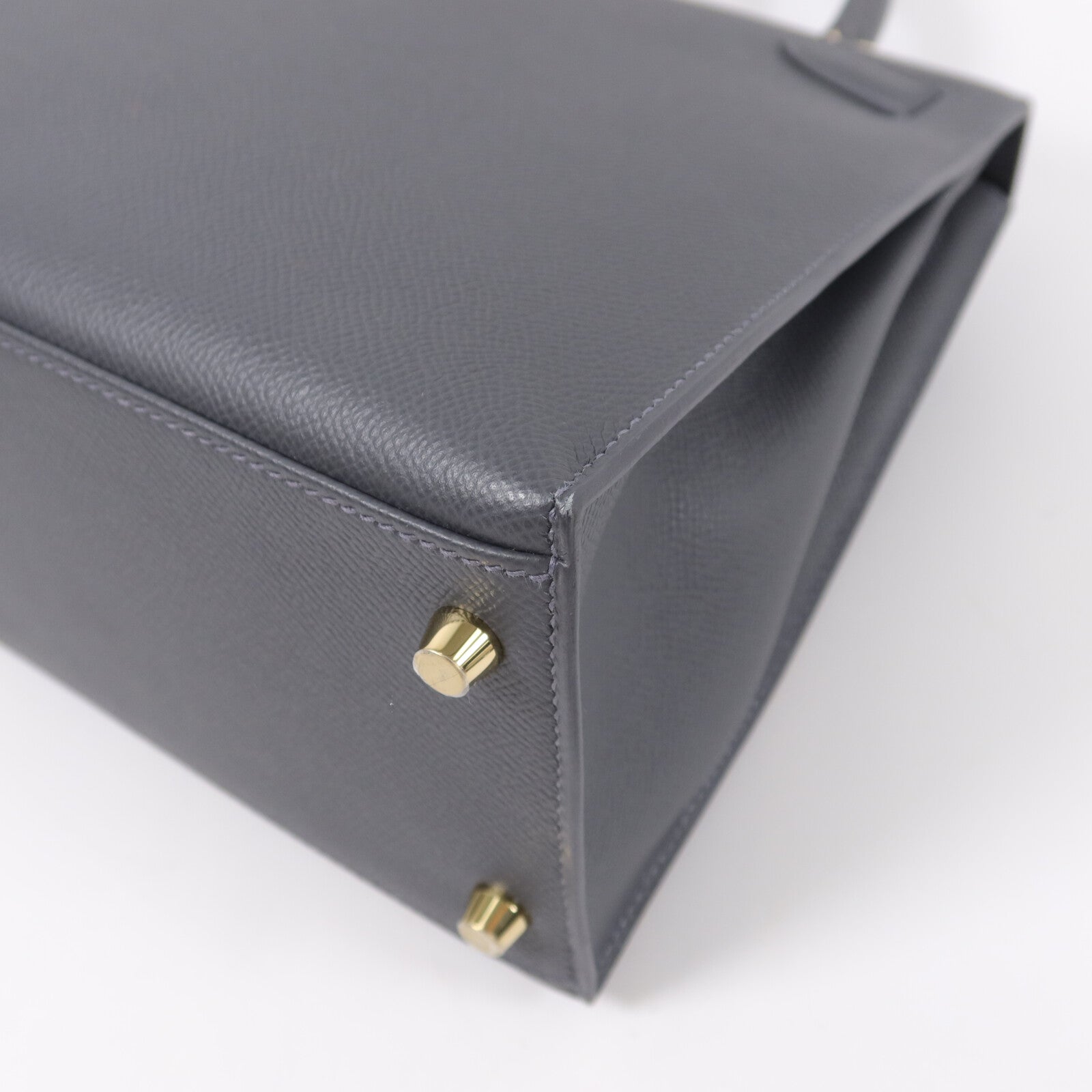 HERMES Epsom皮革Kelly 28手挽肩背兩用袋Ardoise