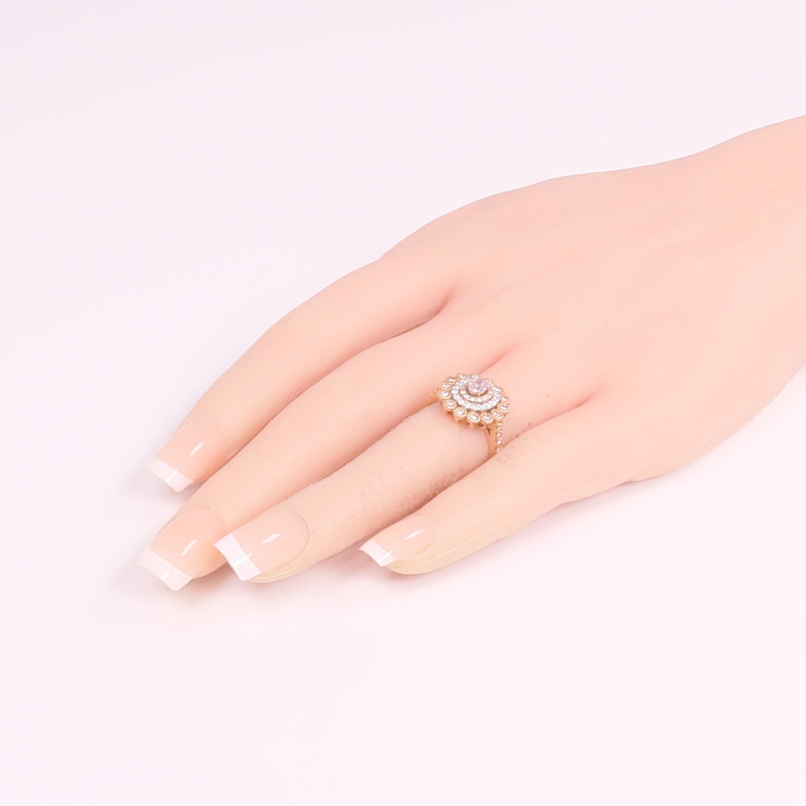 JEWELRY 18K玫瑰金/PT900鉑金Diamond Ring鑽石戒指