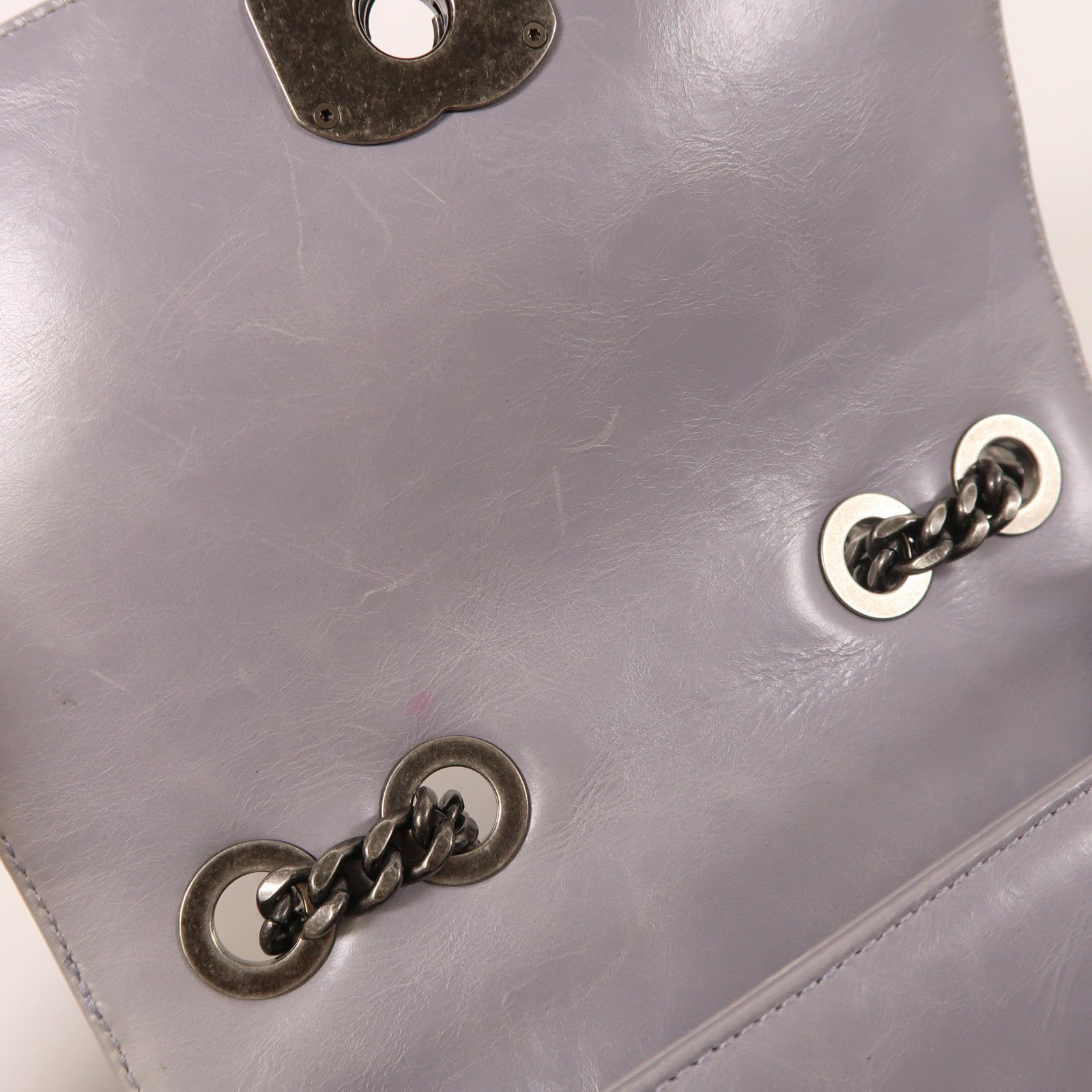 CHANEL 牛皮皮革Chain Shoulder銀扣鏈帶肩背袋