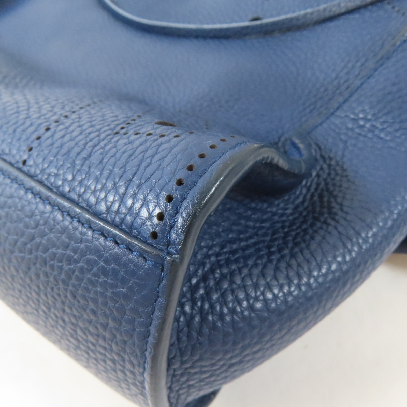 BALENCIAGA 牛皮皮革Blackout City銀扣手挽肩背兩用袋藍色
