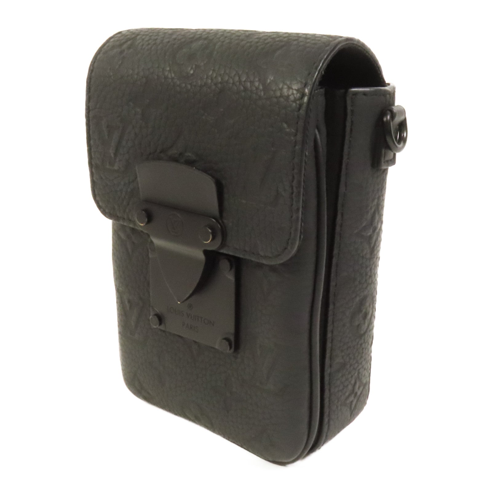 LOUIS VUITTON Monogram Taurillon S-Lock Vertical Wearable肩背袋