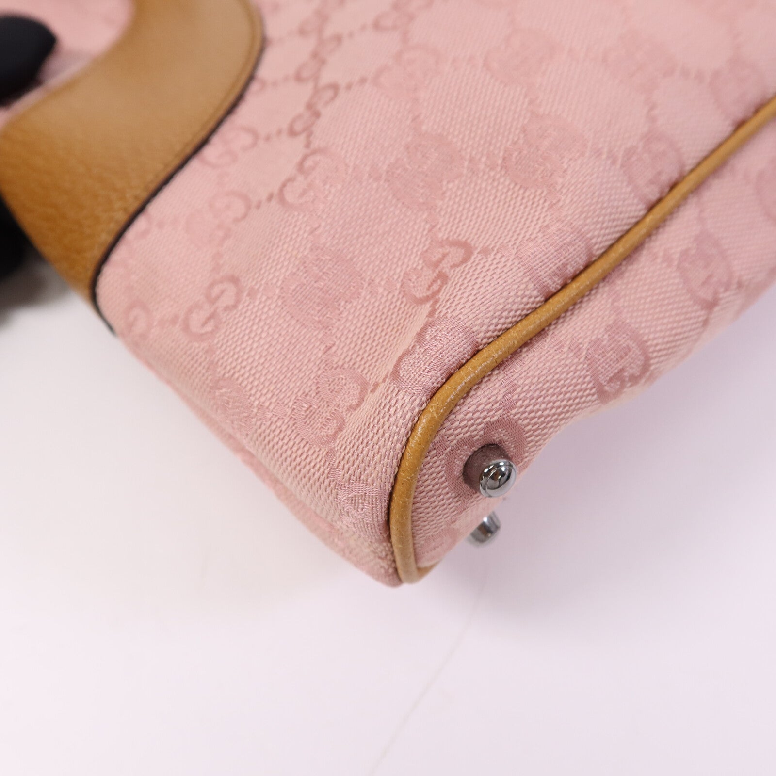GUCCI 帆布Shoulder Bag銀扣肩背袋