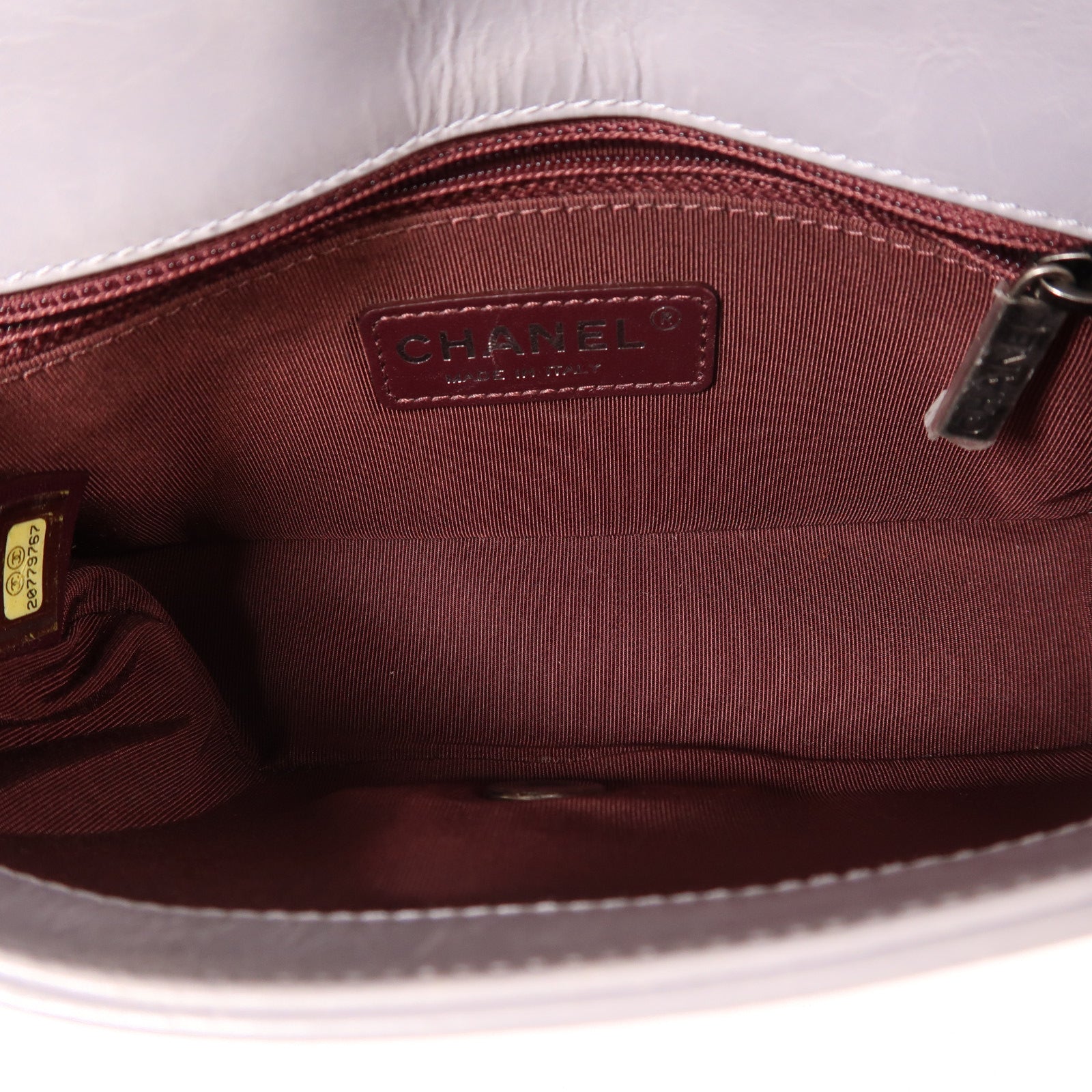 CHANEL 牛皮皮革Chain Shoulder銀扣鏈帶肩背袋