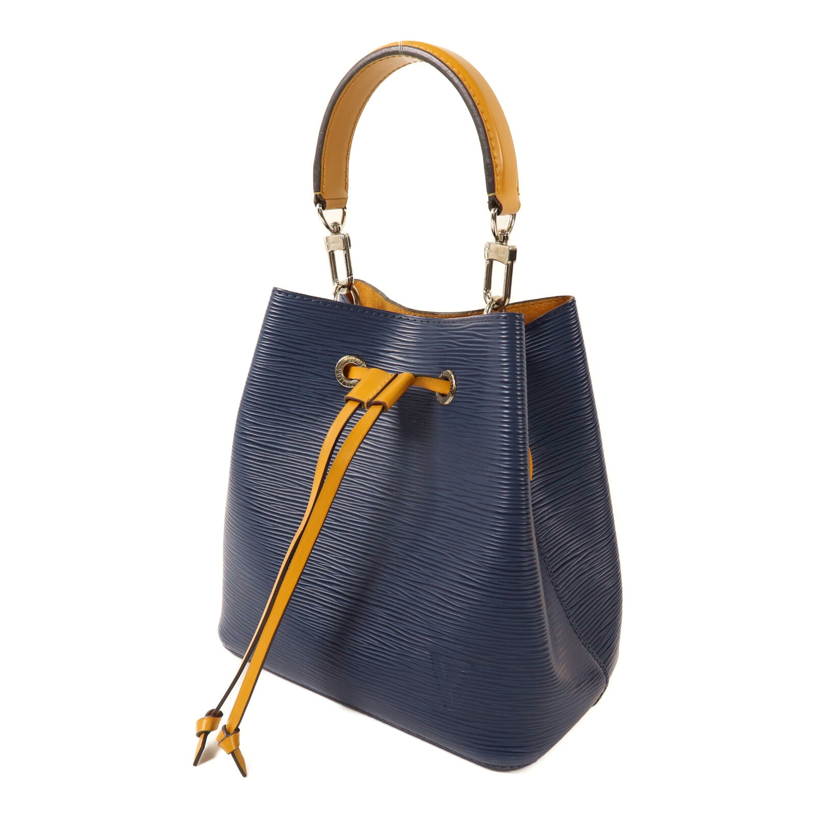LOUIS VUITTON Epi Neo Noe BB銀扣手挽肩背兩用袋深藍色