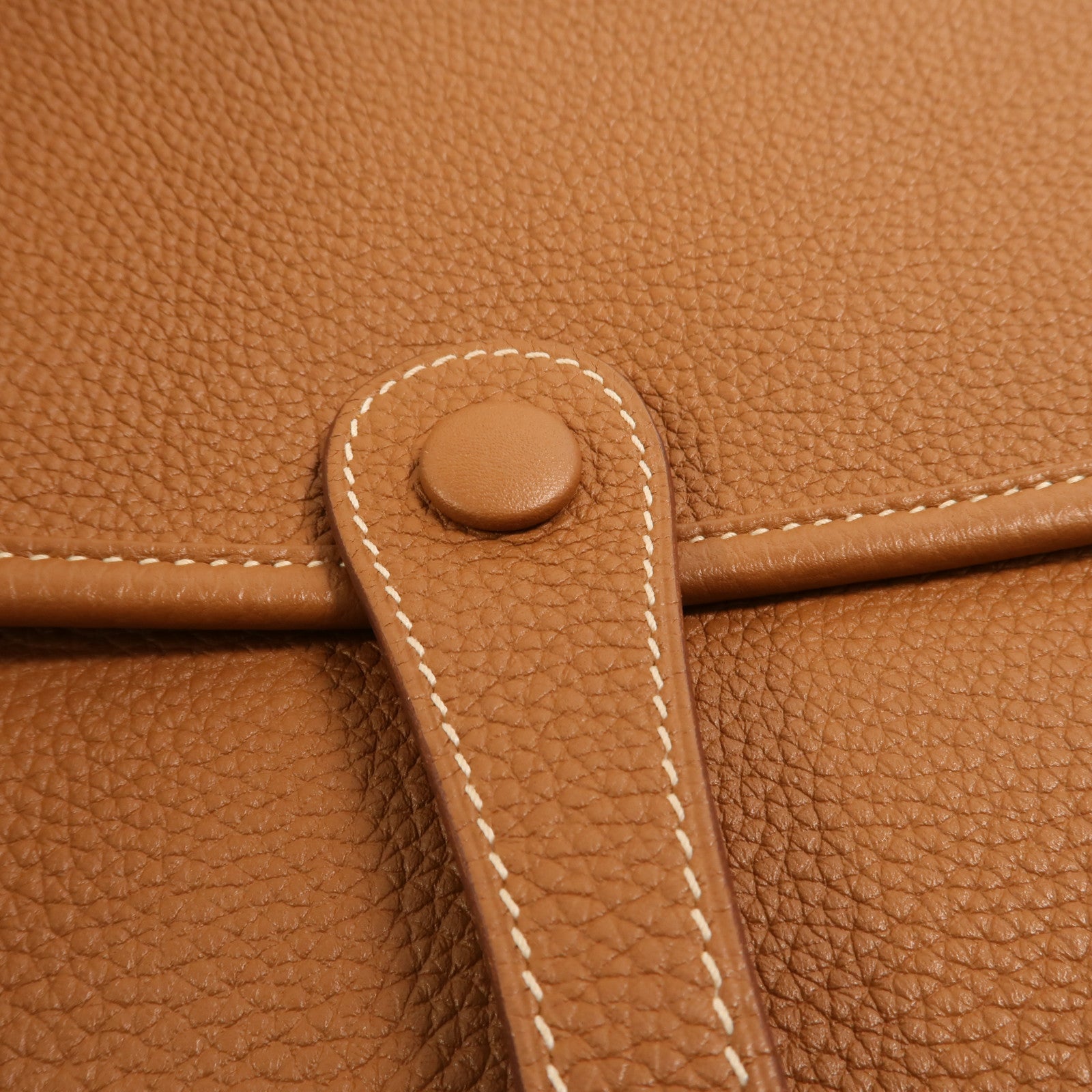 HERMES Clemence皮革Evelyne PM金扣肩背袋