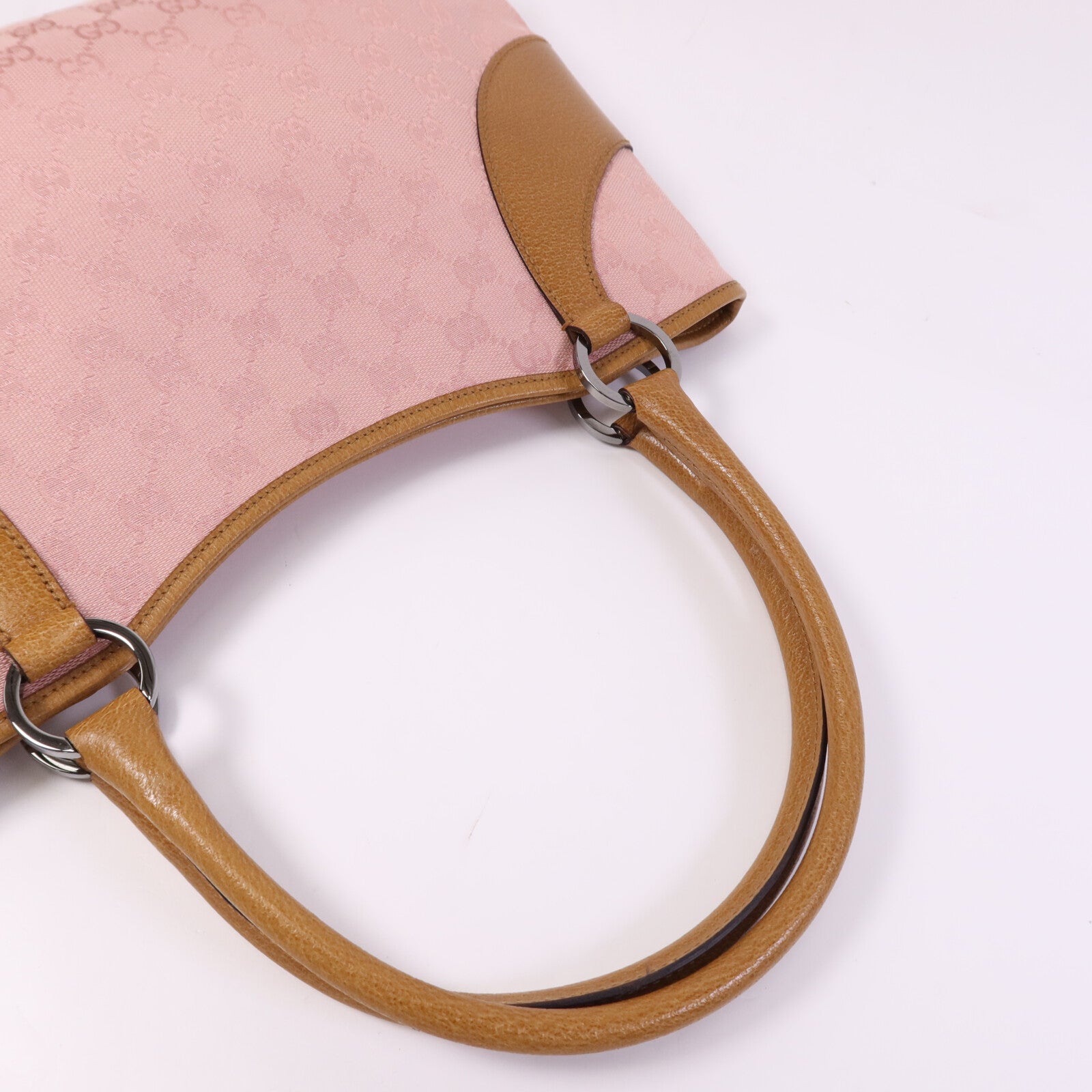 GUCCI 帆布Shoulder Bag銀扣肩背袋