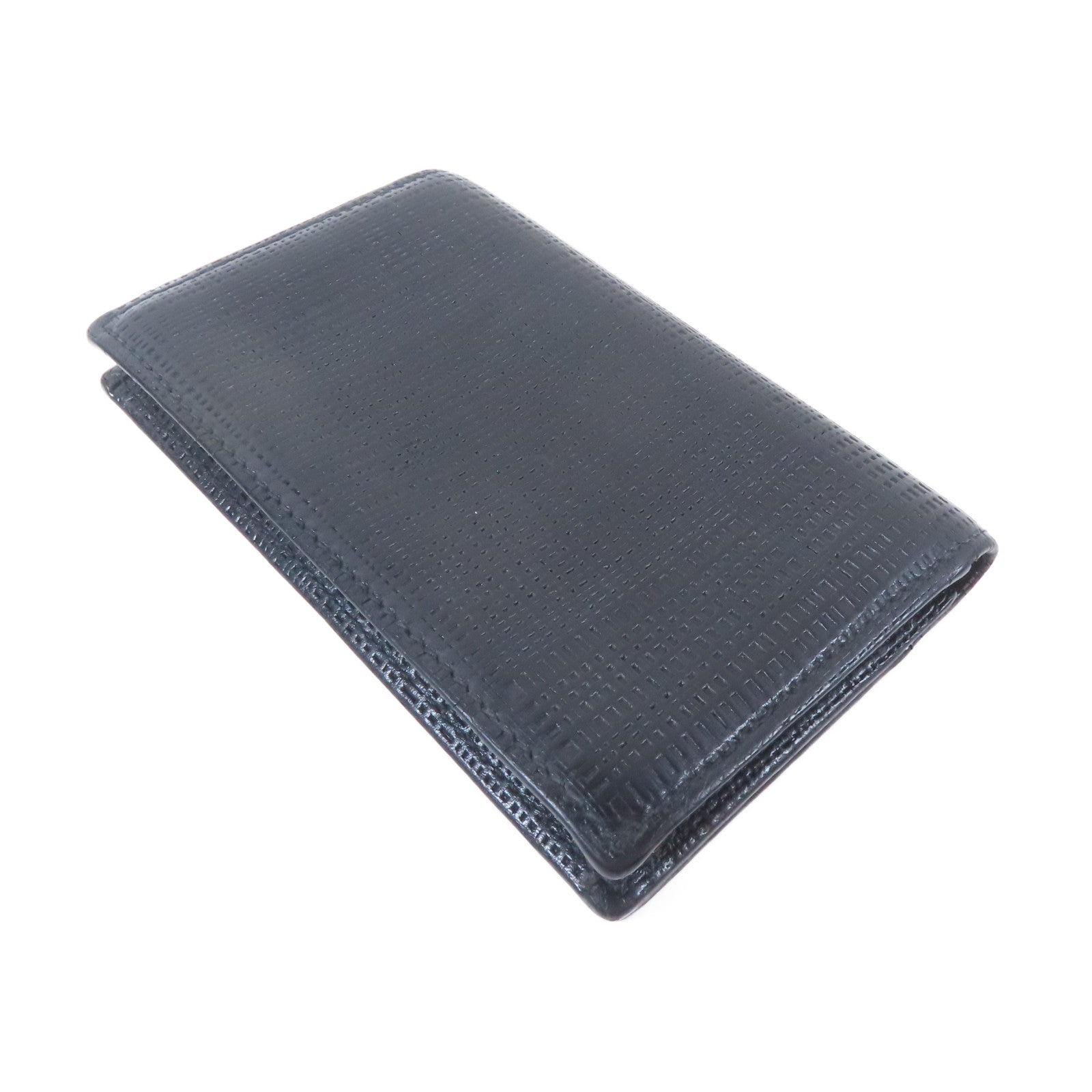 LOEWE 皮革Card Case銀扣卡片套黑色
