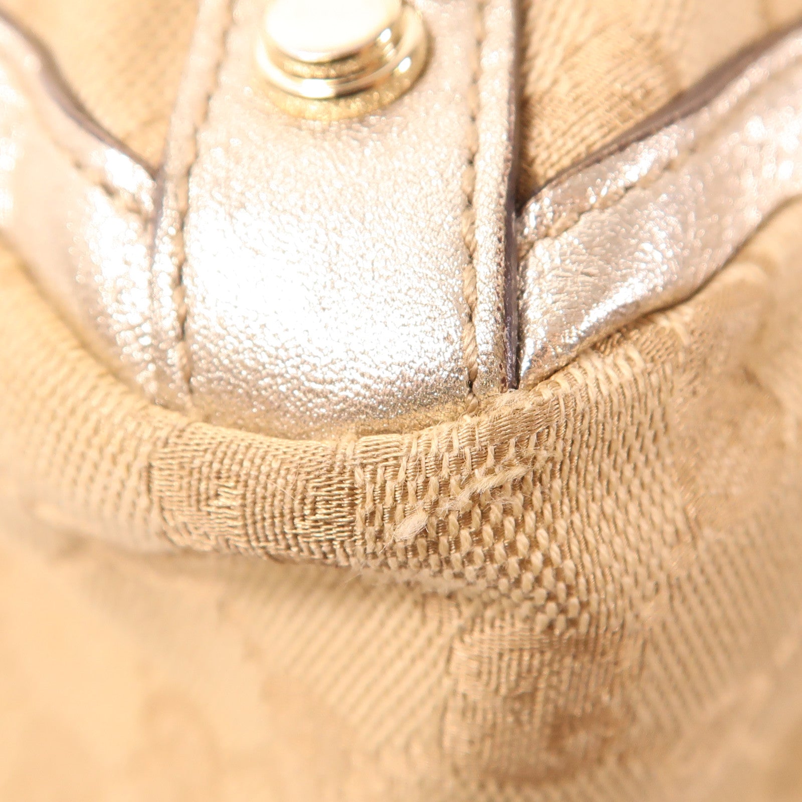 GUCCI 【激減優惠】帆布Tote Bag金扣手挽袋