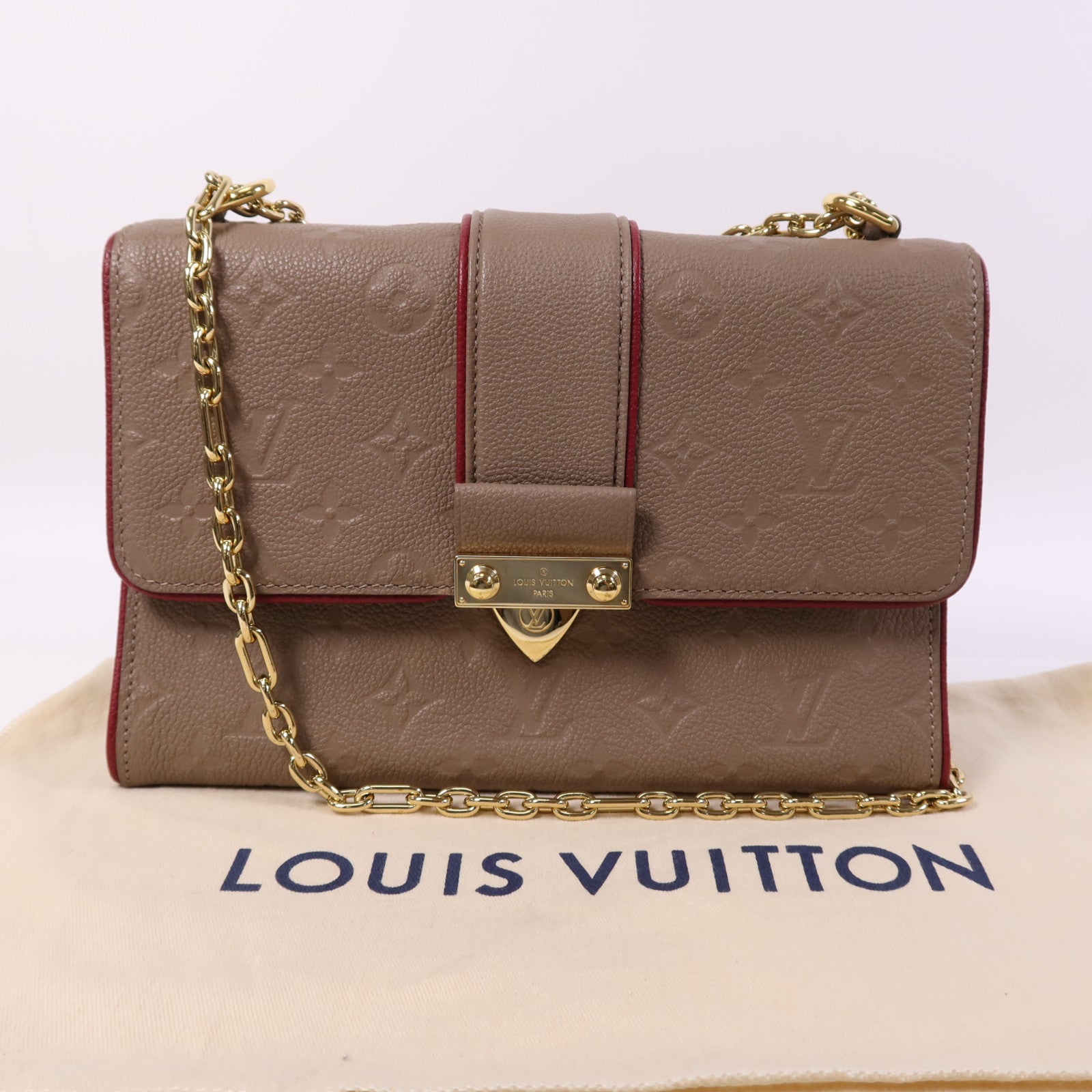 LOUIS VUITTON Monogram Empreinte Saint Sulpice金扣肩背袋