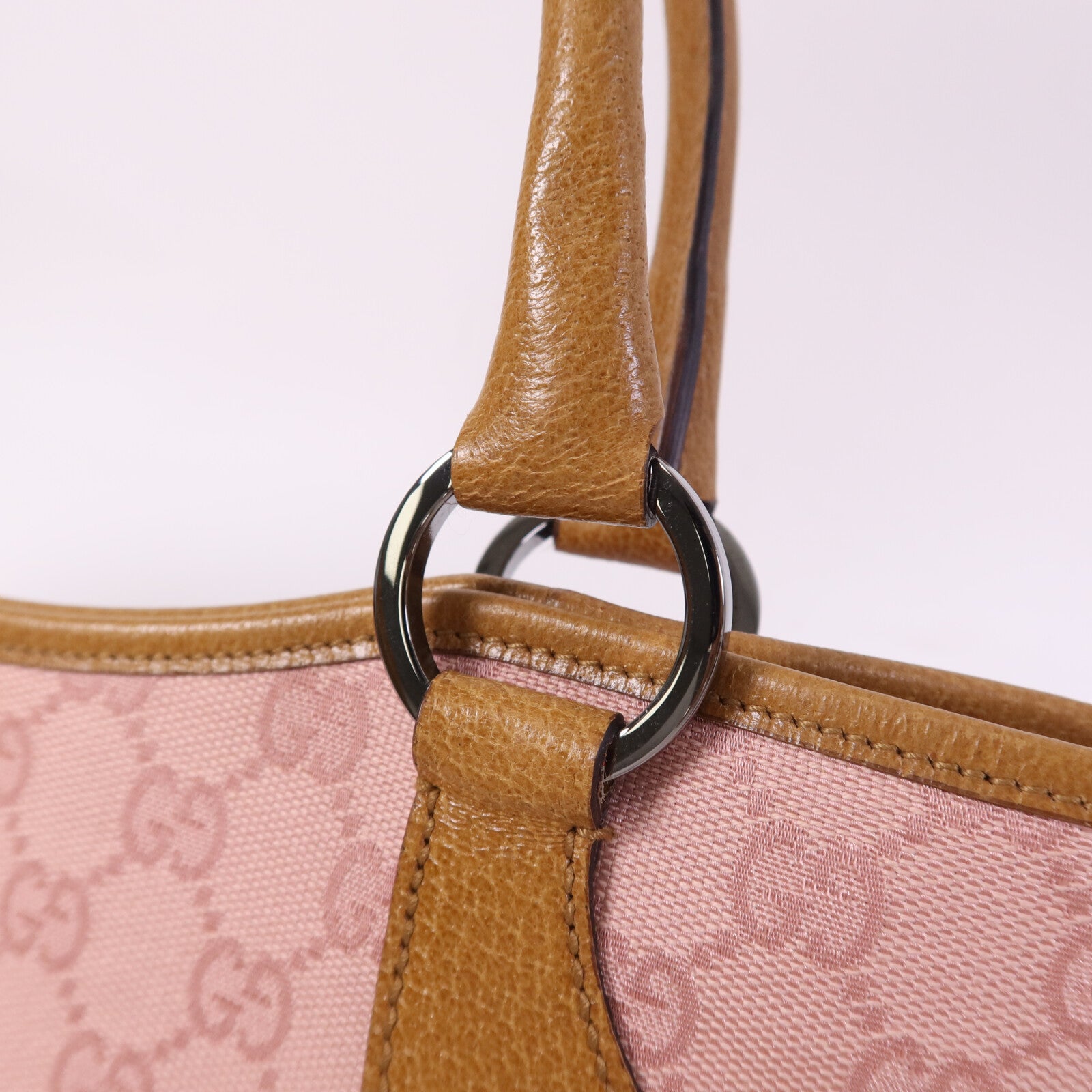 GUCCI 帆布Shoulder Bag銀扣肩背袋