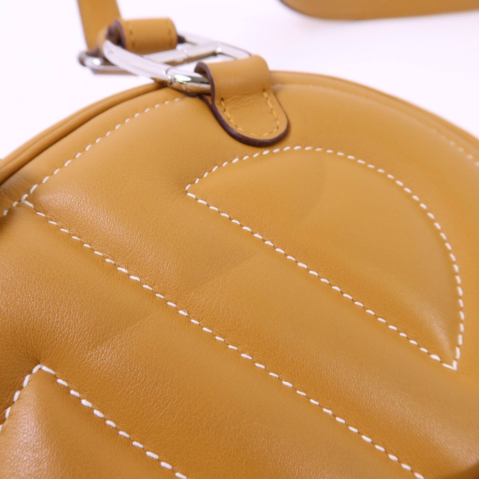 HERMES 【激減優惠】Swift皮革In The Loop Belt Bag銀扣腰包Sesame/Celeste