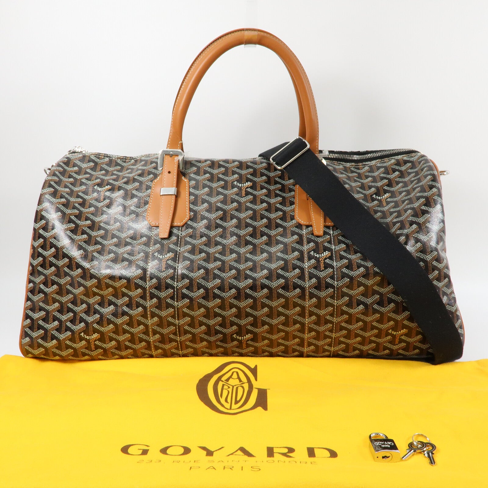 GOYARD 塗層帆布Boston 50 Bag手挽肩背兩用袋