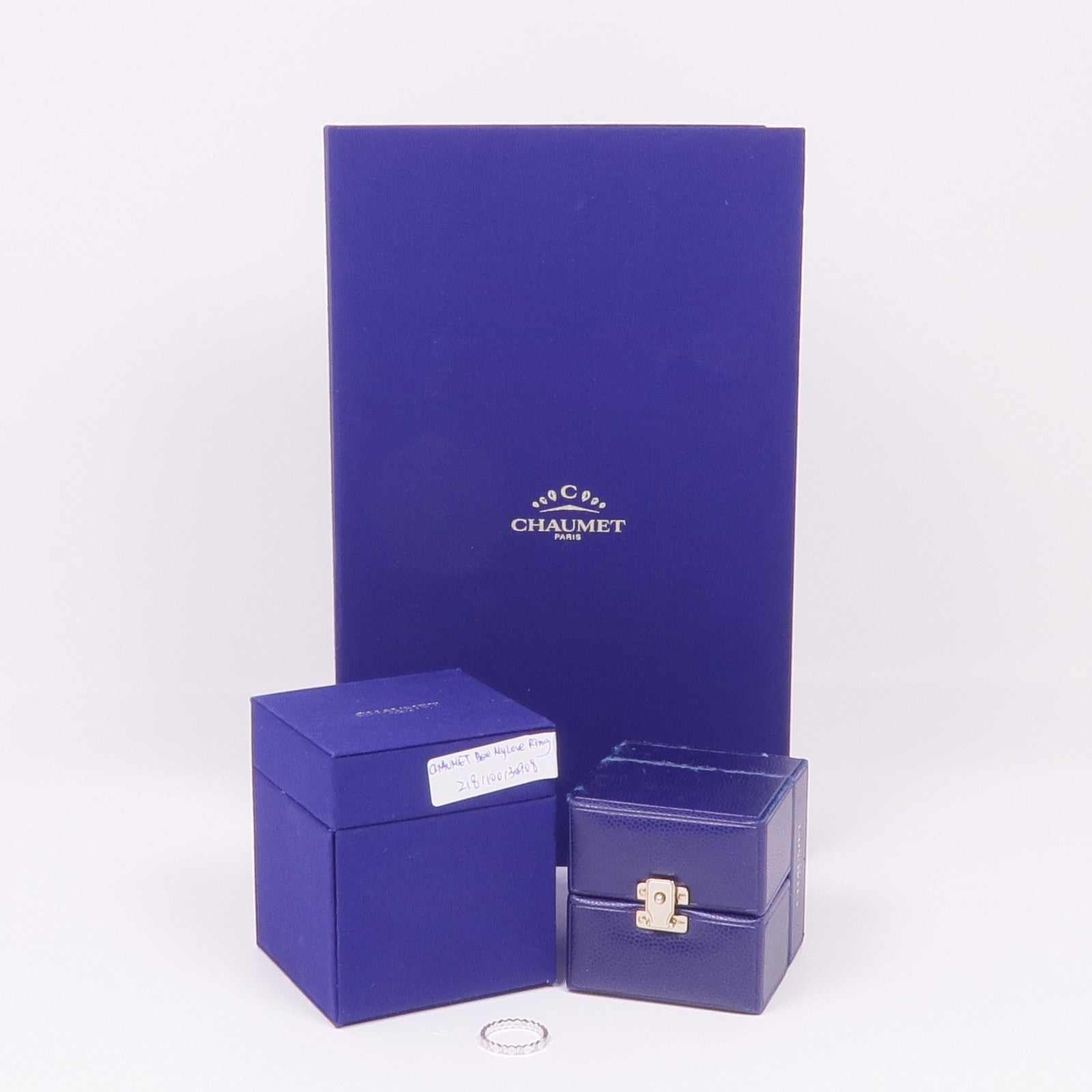 Chaumet 18K白金Bee de Chaumet Ring鑽石戒指Chaumet#48/US#4.5