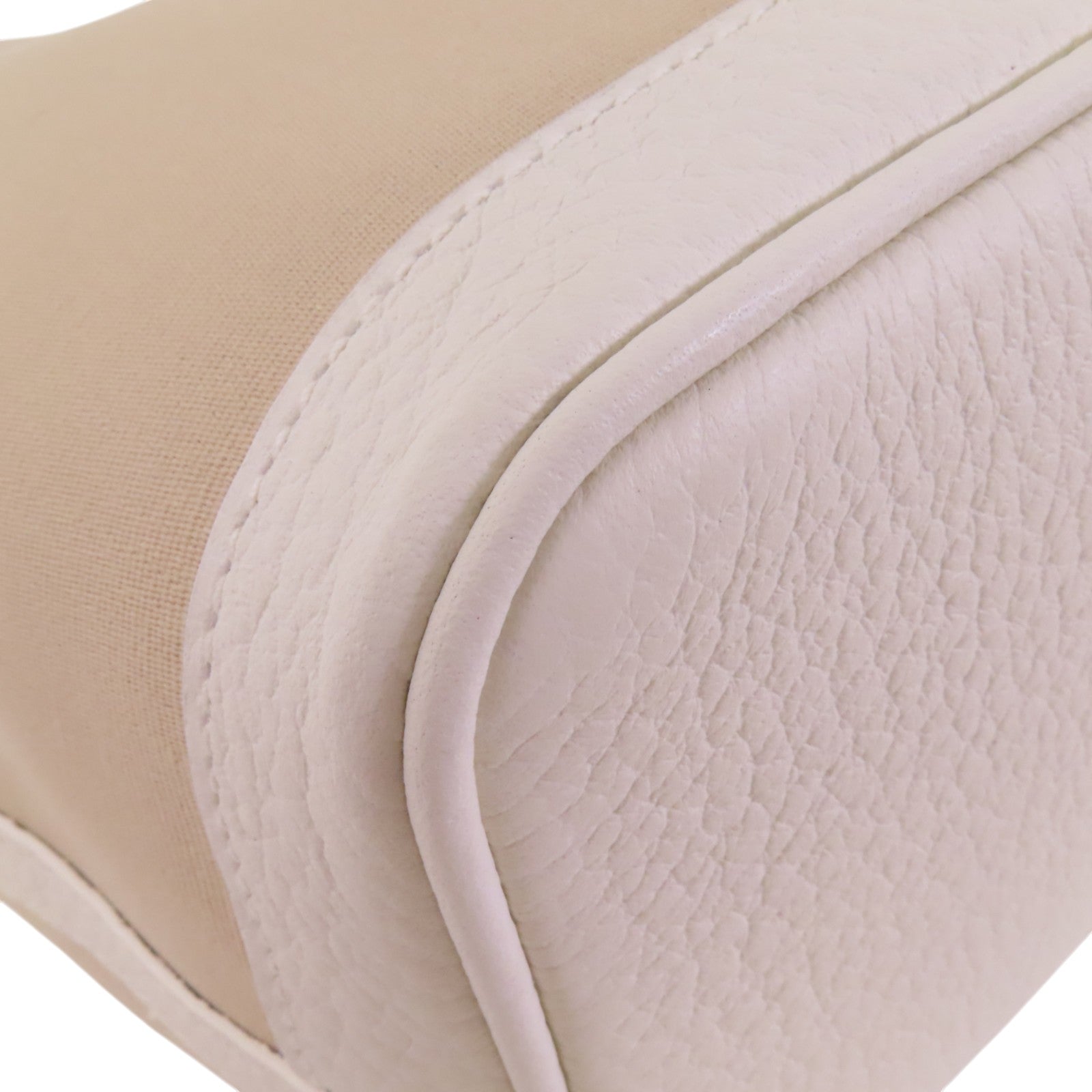 HERMES Negonda皮革/Canvas Garden Party TPM銀扣手挽袋