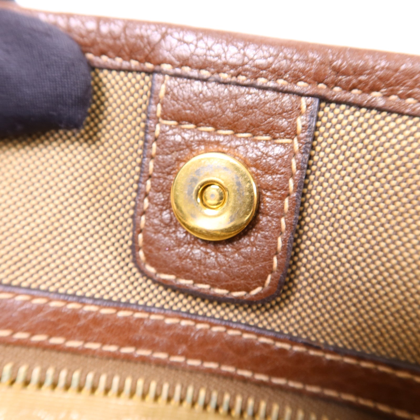 PRADA 帆布Tote Bag金扣手挽袋