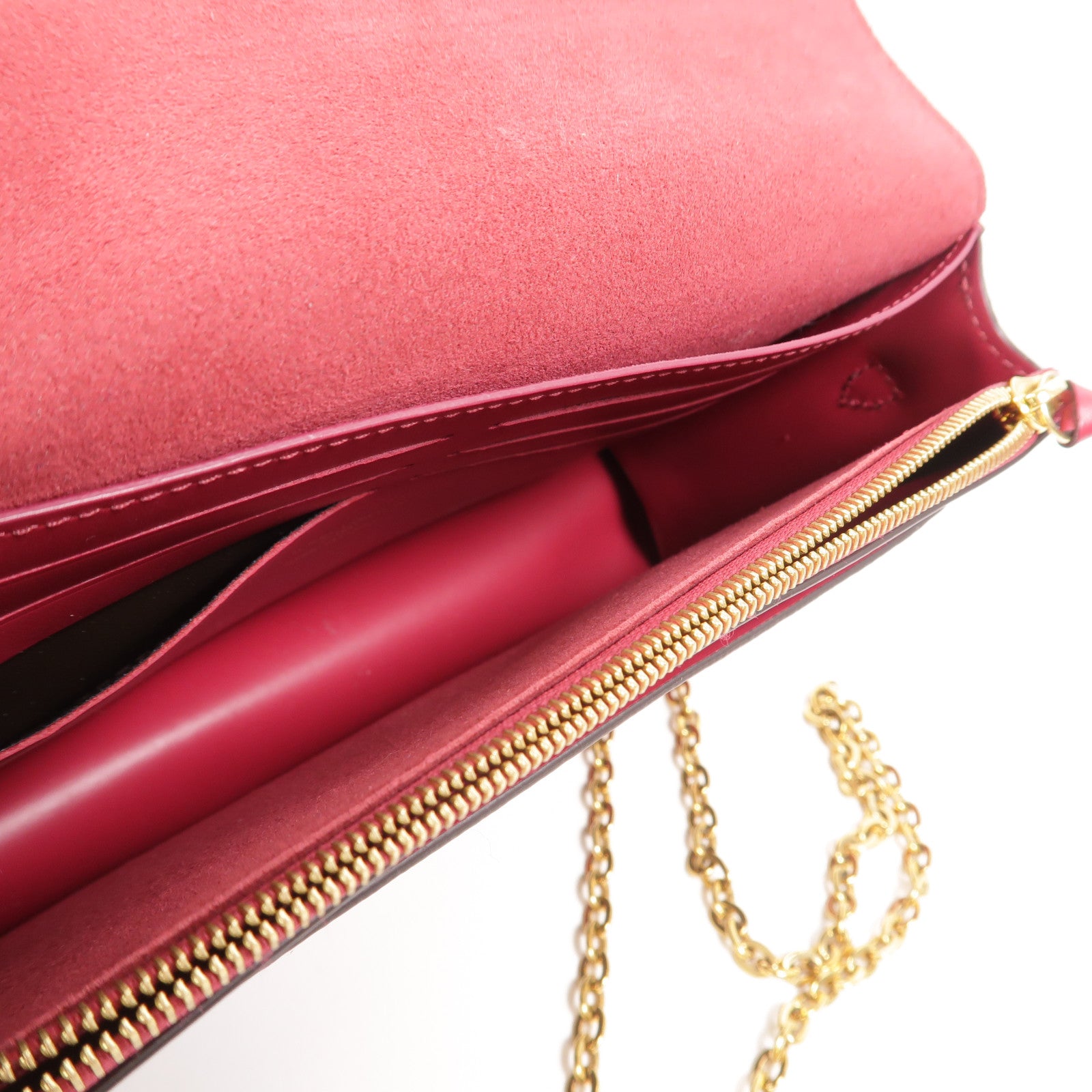 LOUIS VUITTON Monogram Portefeuille Flore金扣鏈帶肩背袋