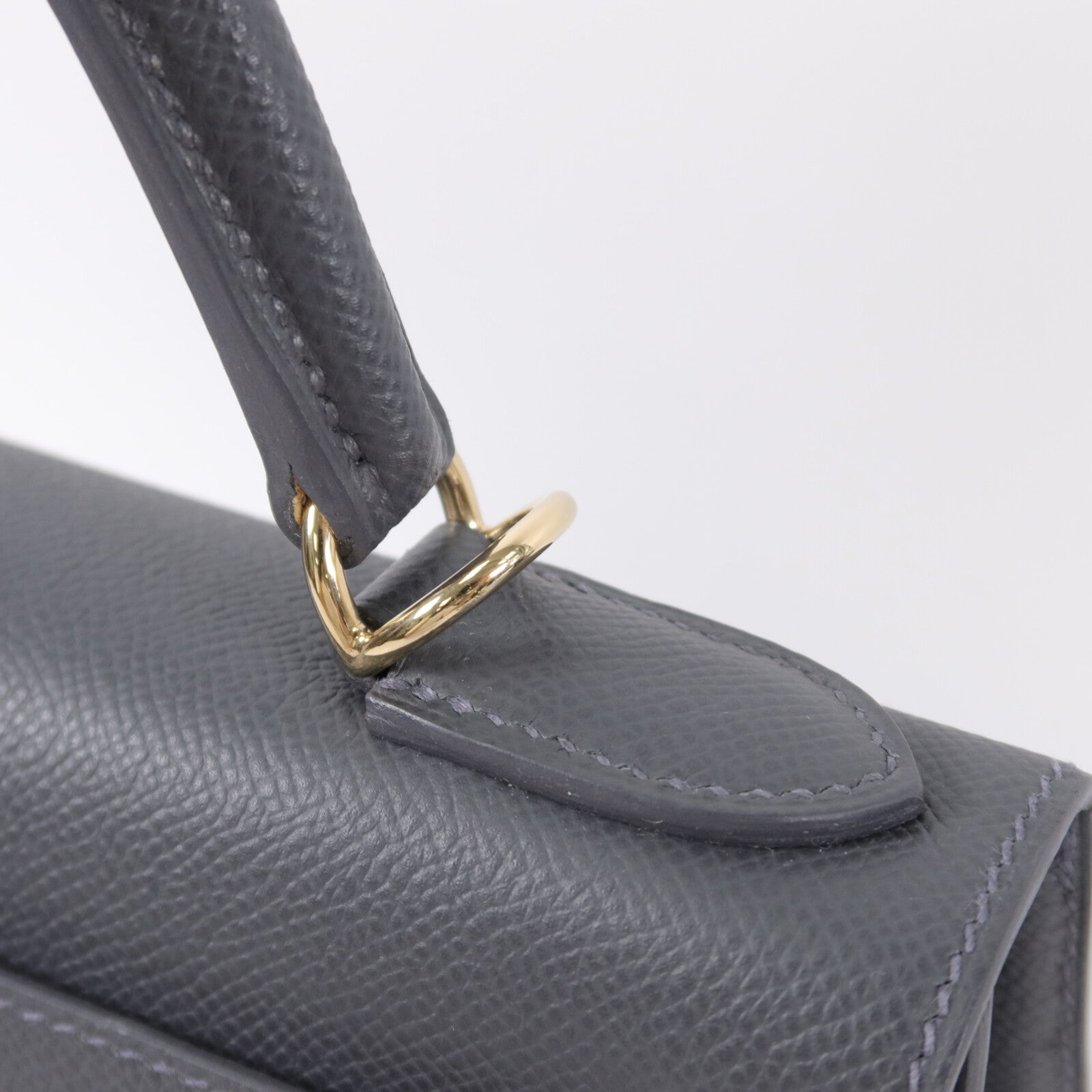 HERMES Epsom皮革Kelly 28手挽肩背兩用袋Ardoise