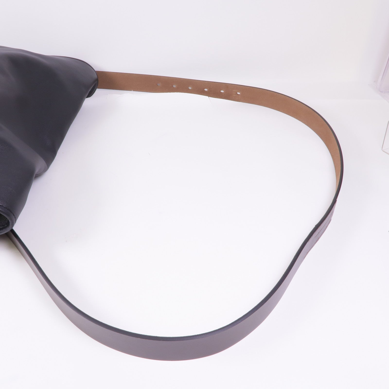 HERMES Swift皮革Barda銀扣肩背袋/斜挎包Noir