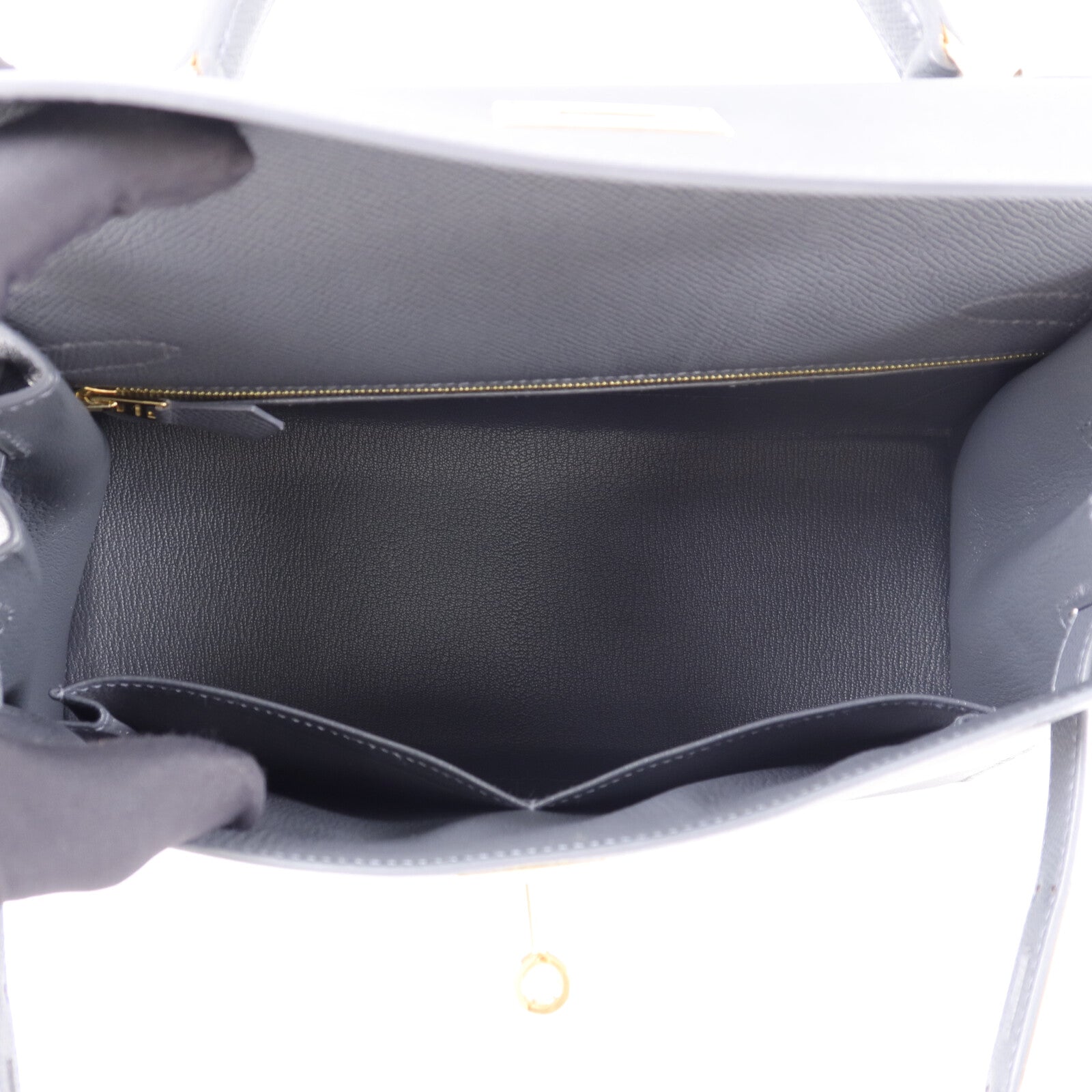 HERMES Epsom皮革Kelly 28手挽肩背兩用袋Ardoise