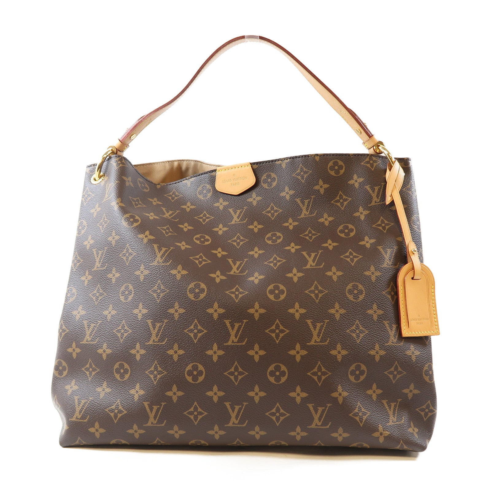LOUIS VUITTON Monogram Graceful MM金扣肩背袋啡色