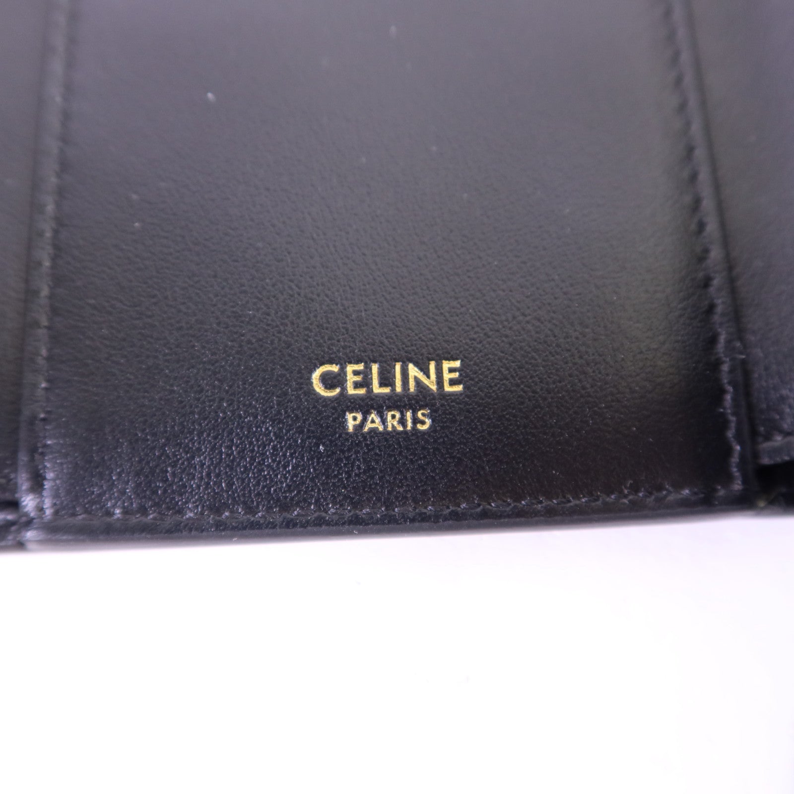 CELINE 牛皮皮革Fine Strap Wallet金扣錢包