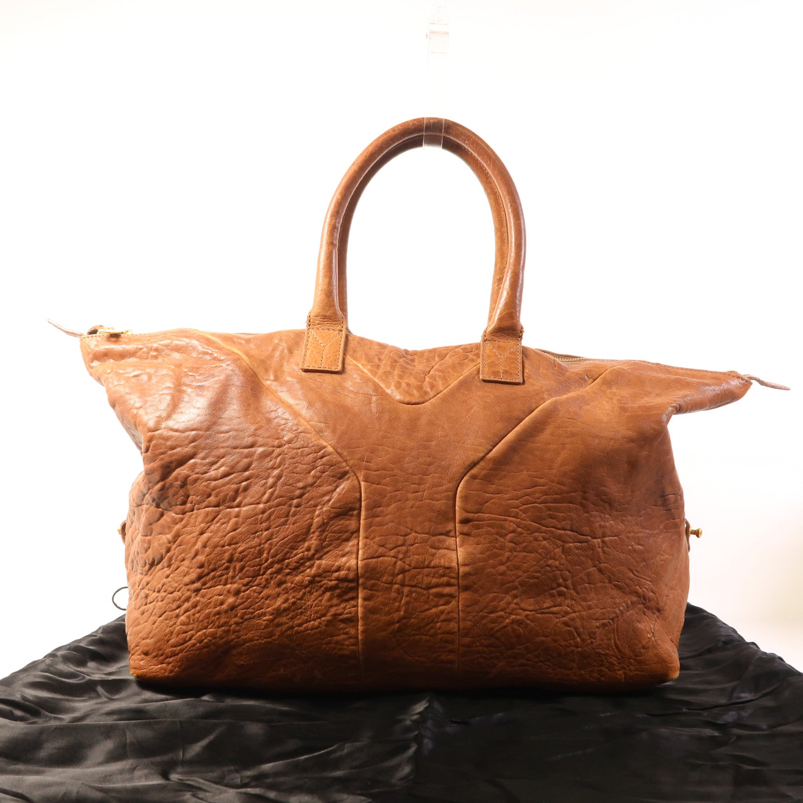 YVES SAINT LAURENT 牛皮皮革Handbag金扣手挽袋