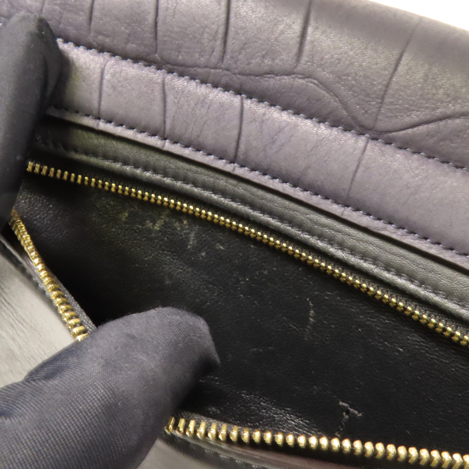 CELINE 牛皮/麂皮皮革Trapeze金扣手挽肩背兩用袋