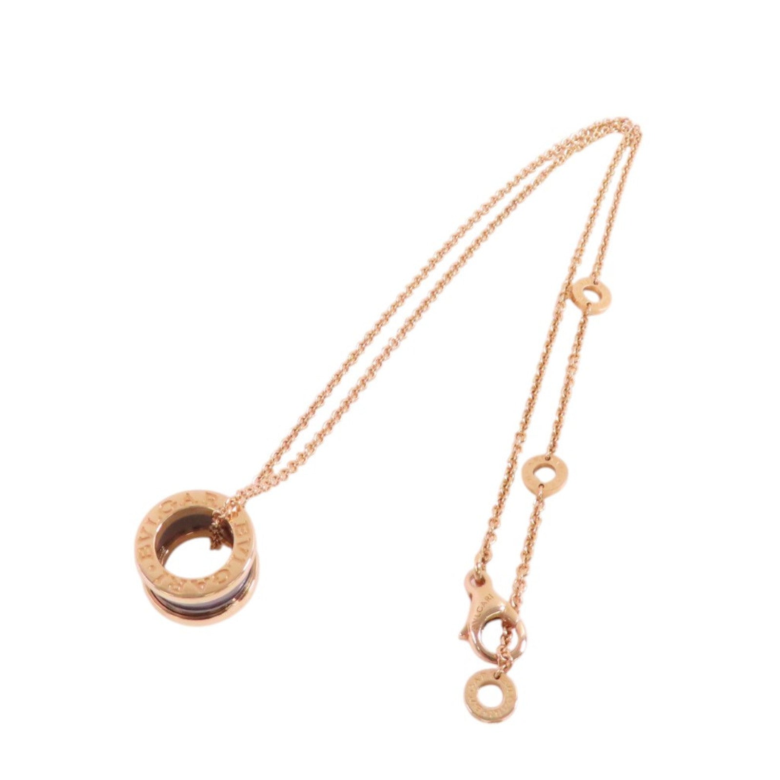BVLGARI 【激減優惠】18K玫瑰金/陶瓷B-zero1 Necklace金扣項鏈