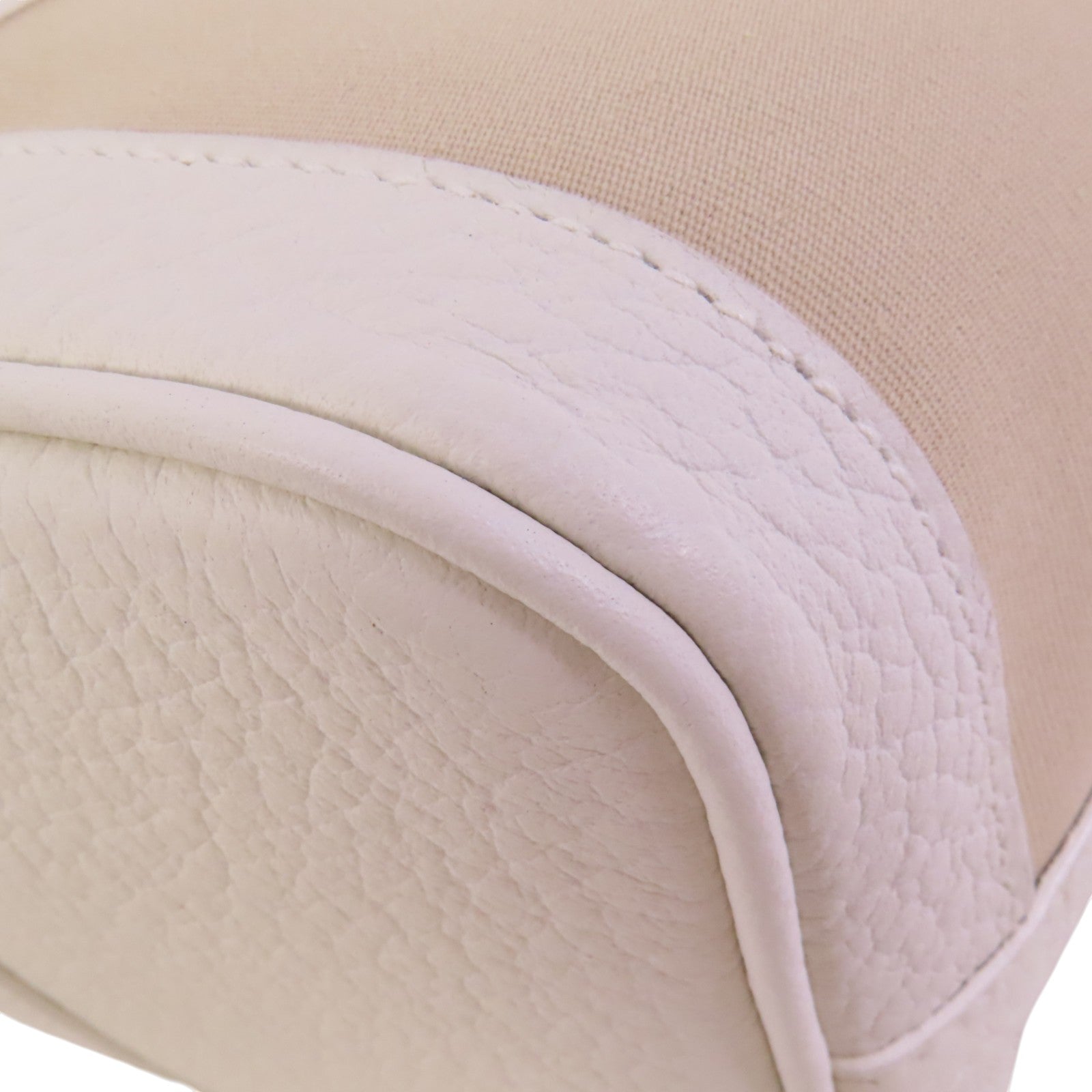 HERMES Negonda皮革/Canvas Garden Party TPM銀扣手挽袋