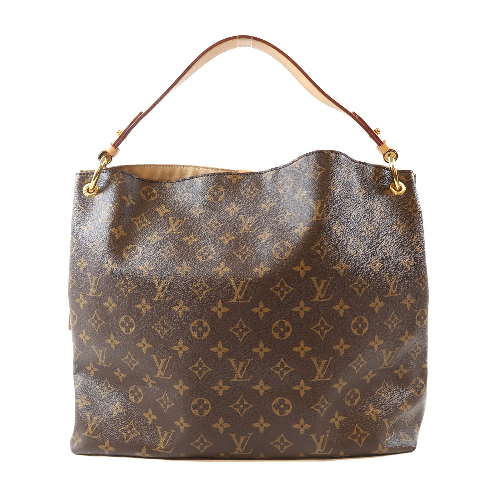 LOUIS VUITTON Monogram Graceful MM金扣肩背袋啡色