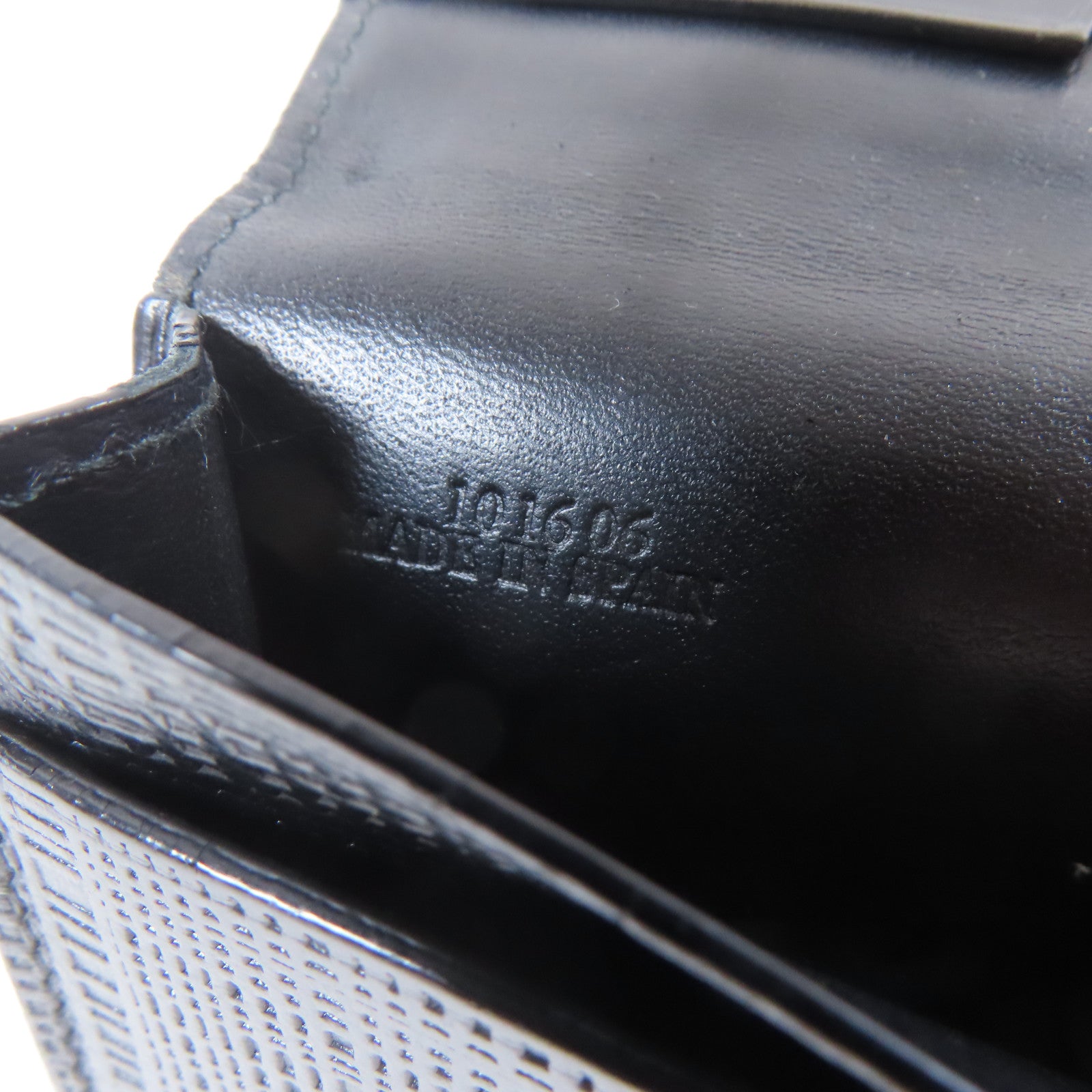 LOEWE 皮革Card Case銀扣卡片套黑色