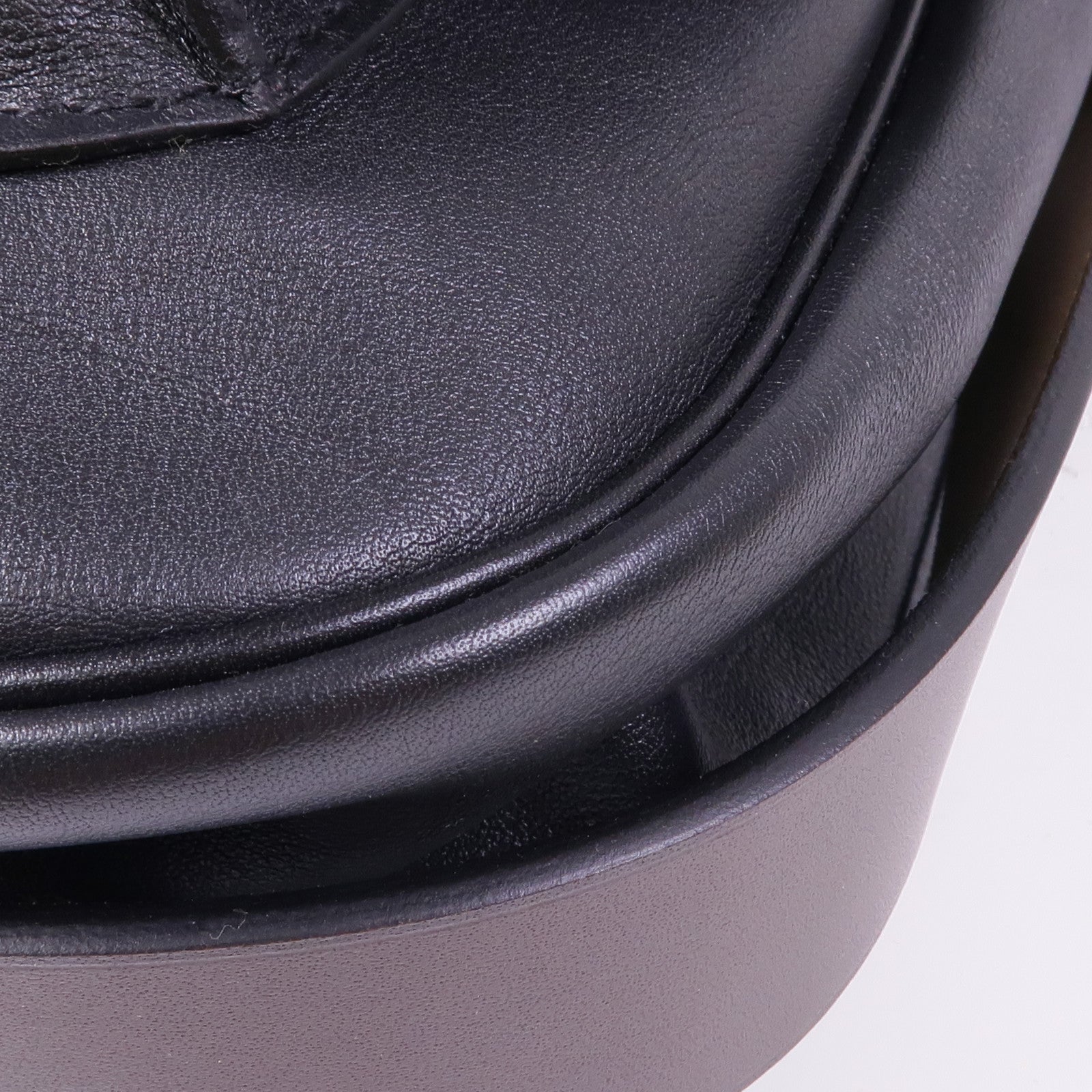 HERMES Swift皮革Barda銀扣肩背袋/斜挎包Noir