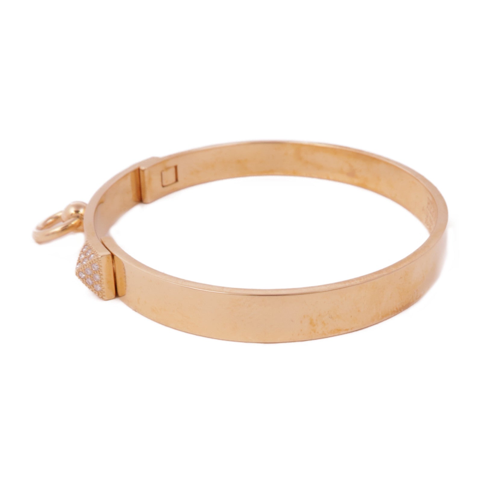 HERMES (PRICE DOWN) CDC Collier De Chien Bracelet Diamond 18K Pink Gold