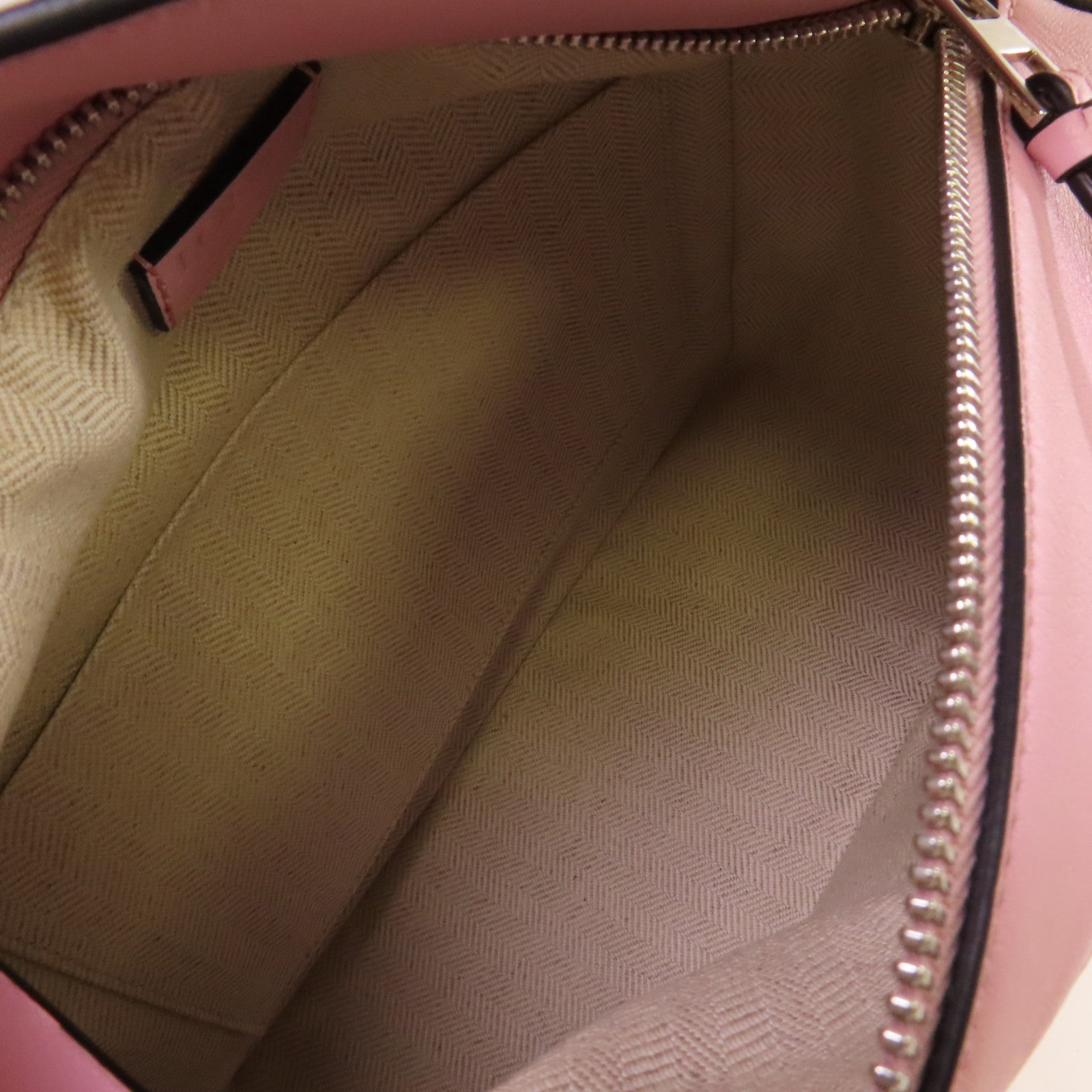 LOEWE 牛皮皮革Small Puzzle 2Way Shoulder Bag銀扣手挽肩背兩用袋粉紅色