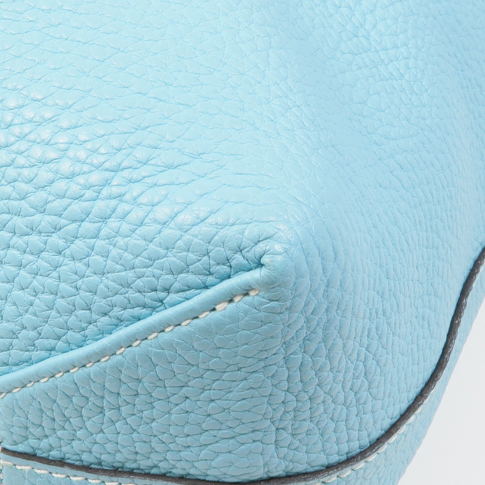 HERMES Clemence皮革Double Sens 35手挽袋Bleu Atoll/Blue Jean