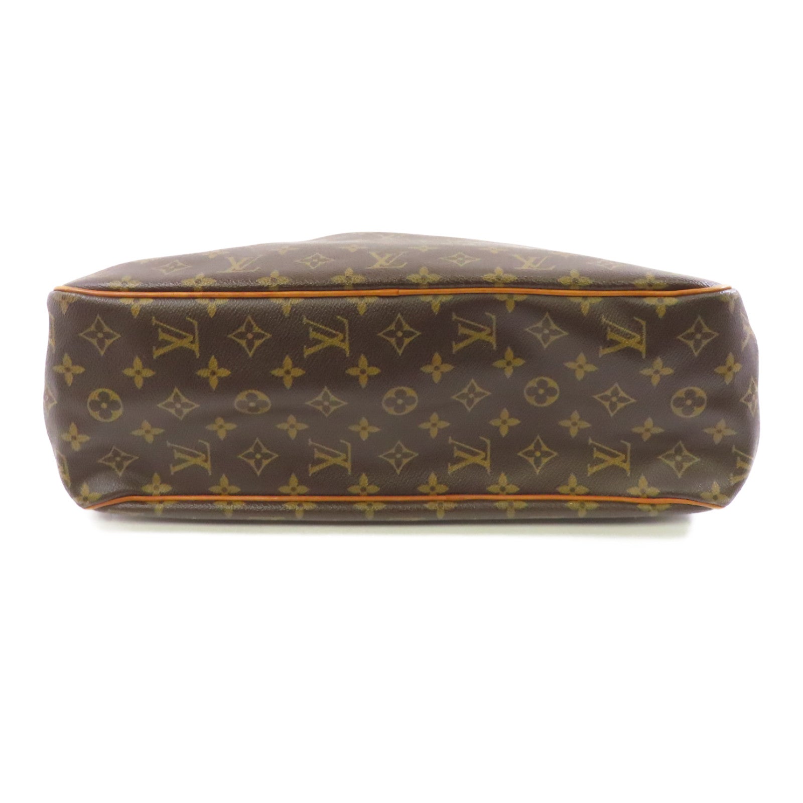 LOUIS VUITTON Monogram Batignolles Horizontal金扣手挽袋棕色